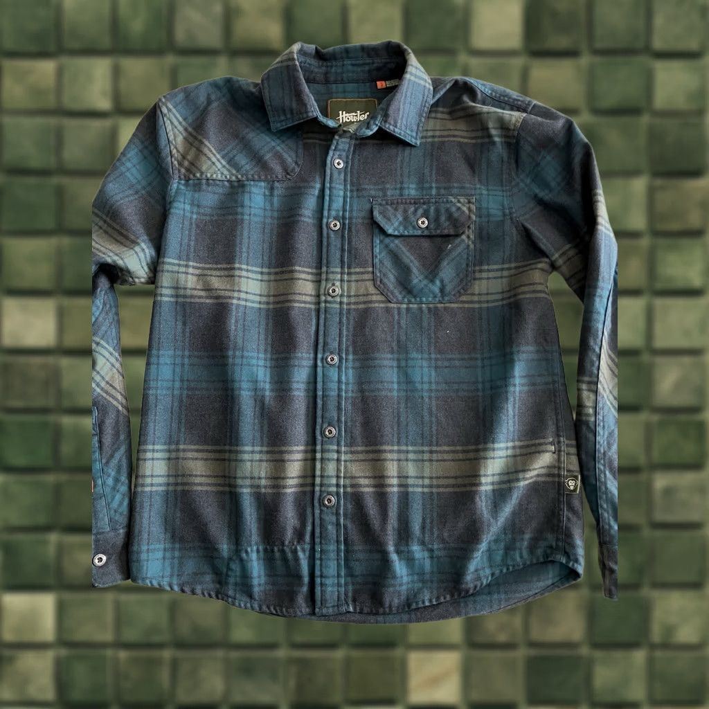 Howler Brothers Howler Bros Shirt Mens Small Blue Green Plaid Flannel Button-Down Long Sleeve Shirt Size US S / EU 44-46 / 1 - 1 Thumbnail