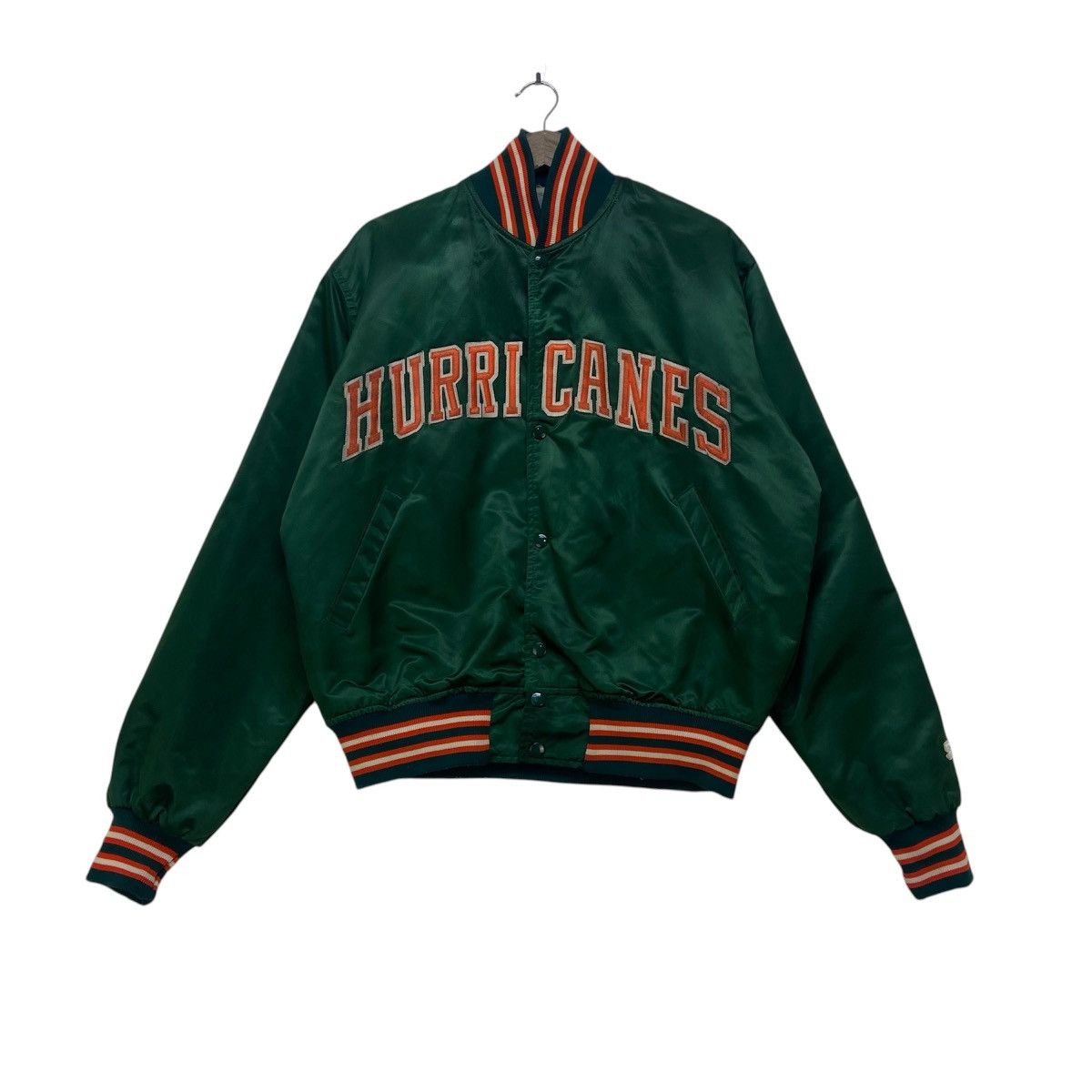NFL Vintage NFL Hurricanes by Starter Satin Varsity Jacket Size US L / EU 52-54 / 3 - 4 Thumbnail