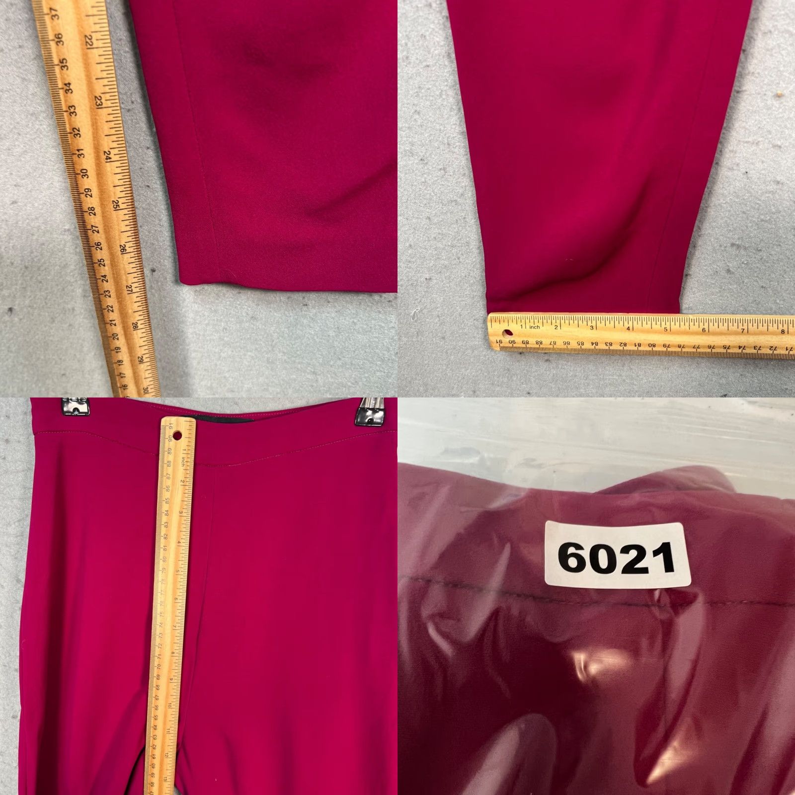 Brandon Maxwell Brandon Maxwell Womens Pants Dress Pants Viscose Blend Pink 4 High Rise Flat Front In USA Slim Fit Trousers Size 42" / US 20 - 8 Thumbnail