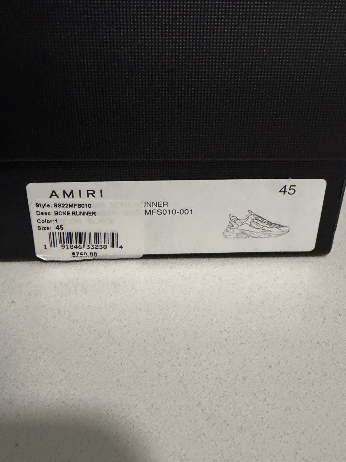 Amiri Amiri bone runner size 12 Size US 12 / EU 45 - 6 Thumbnail
