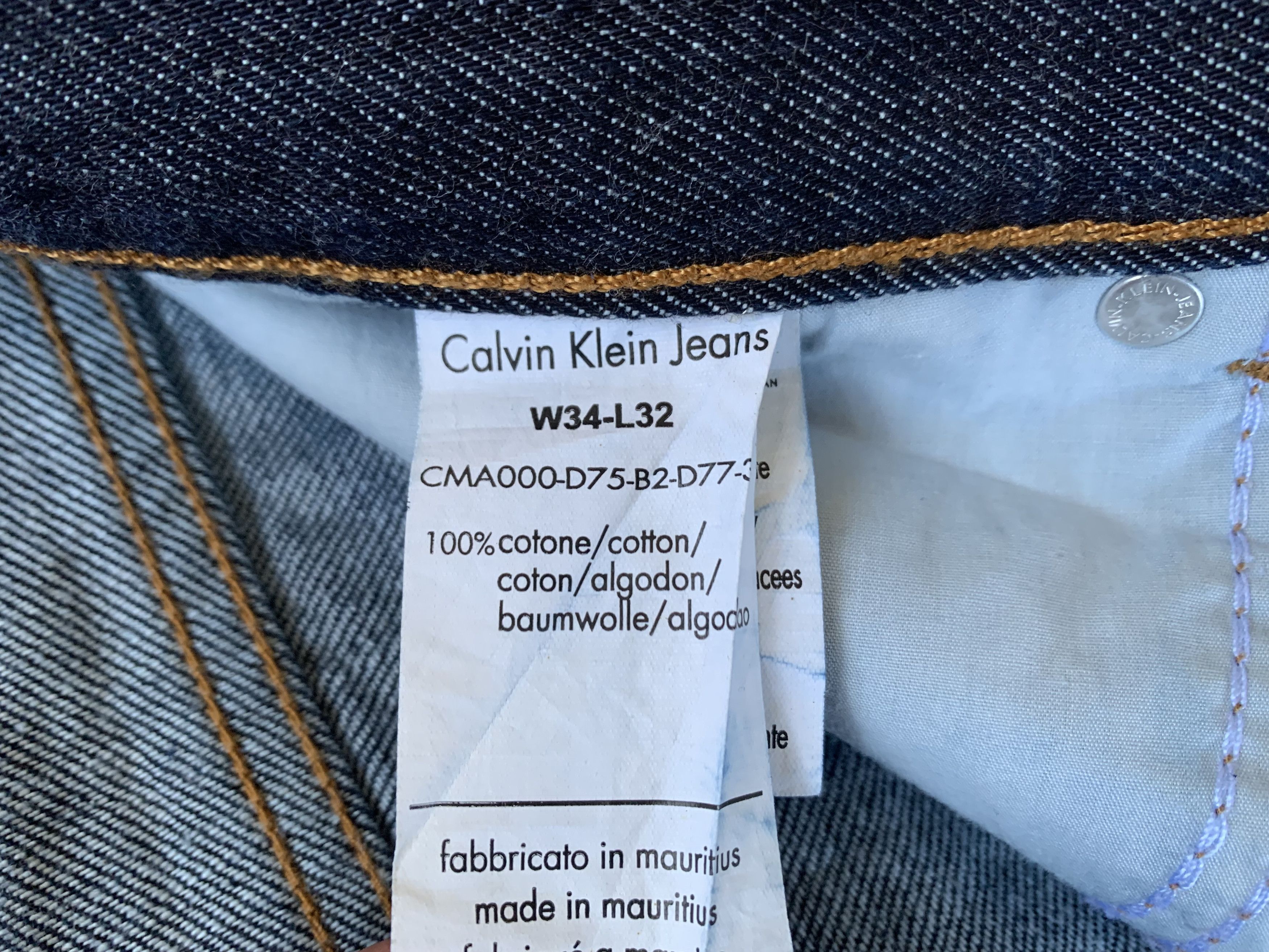 Calvin Klein × Denime Calvin Klein Blue Denim Jeans Size US 34 / EU 50 - 8 Thumbnail