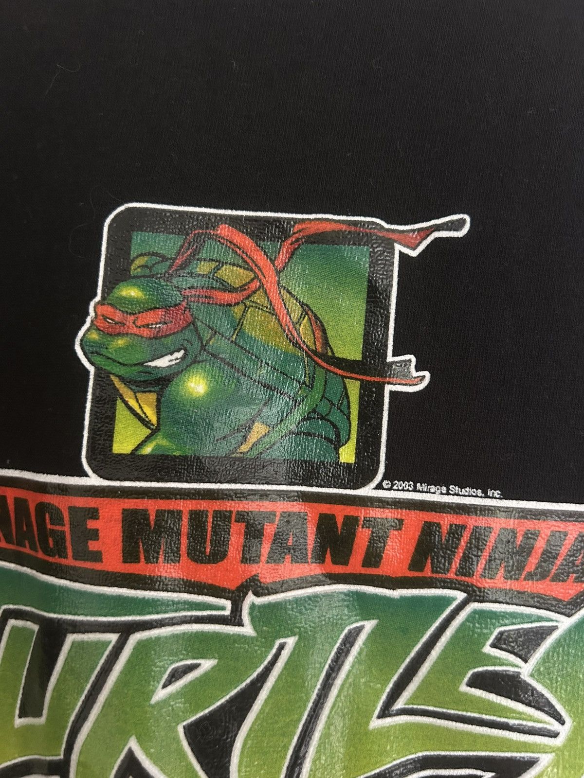 Vintage ‘03 Mirage Studios TMNT Rafael Ninja Turtles Logo T-shirt Size US XL / EU 56 / 4 - 4 Thumbnail