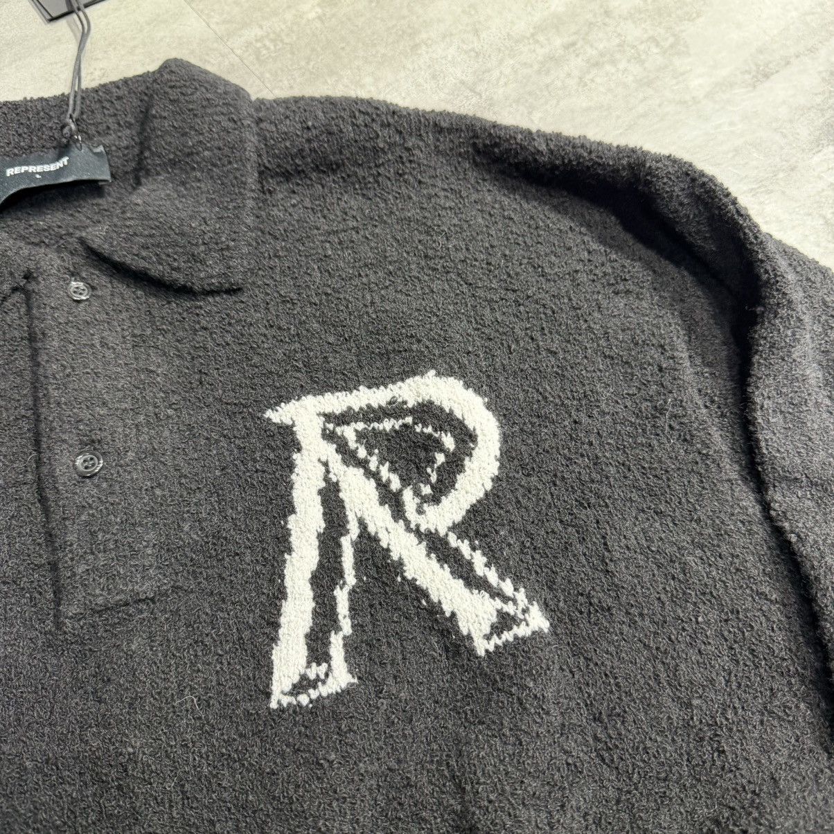 Represent Clo. Represent Initial Boucle Polo - Black Large Size US L / EU 52-54 / 3 - 2 Thumbnail