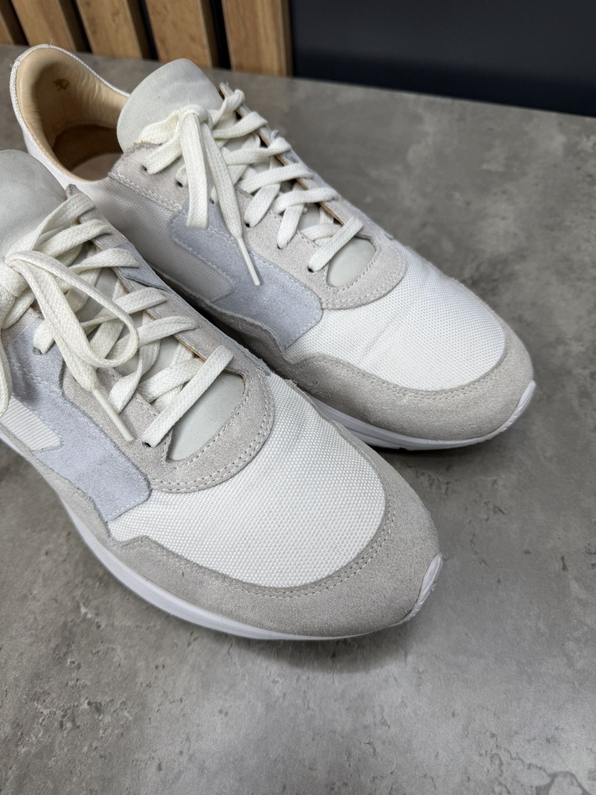 Suitsupply Suitsupply White Suede & Textile Sneakers Men’s Size 43 Size US 10 / EU 43 - 3 Thumbnail