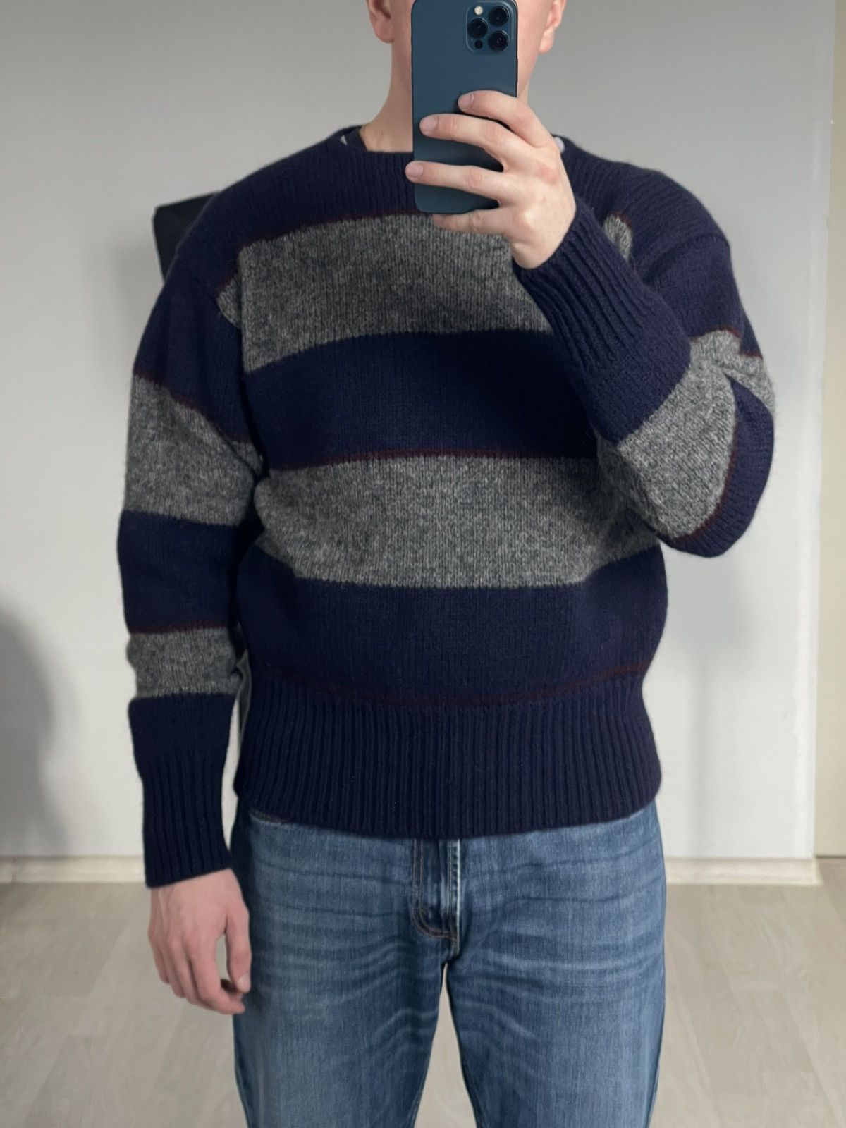Polo Ralph Lauren 90's Polo Ralph Lauren Striped Cable Knitted Wool Sweater Size US M / EU 48-50 / 2 - 6 Thumbnail