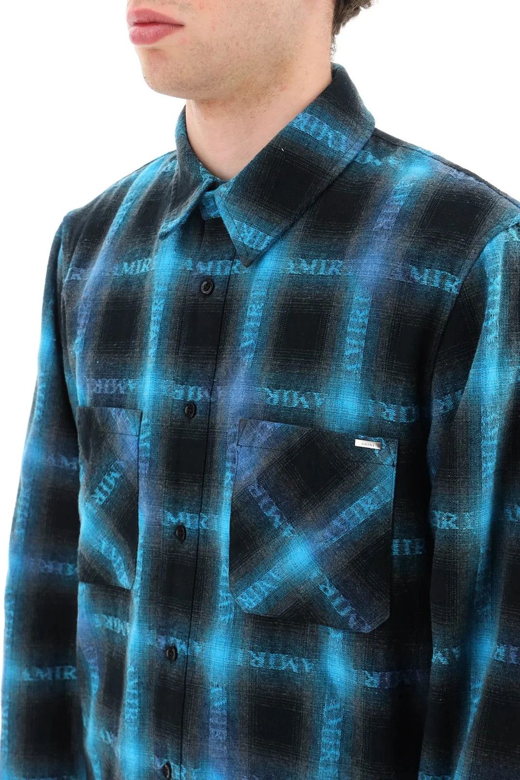 Amiri o1gr1nt1024 Plaid Shirt in Blue Size US L / EU 52-54 / 3 - 4 Thumbnail