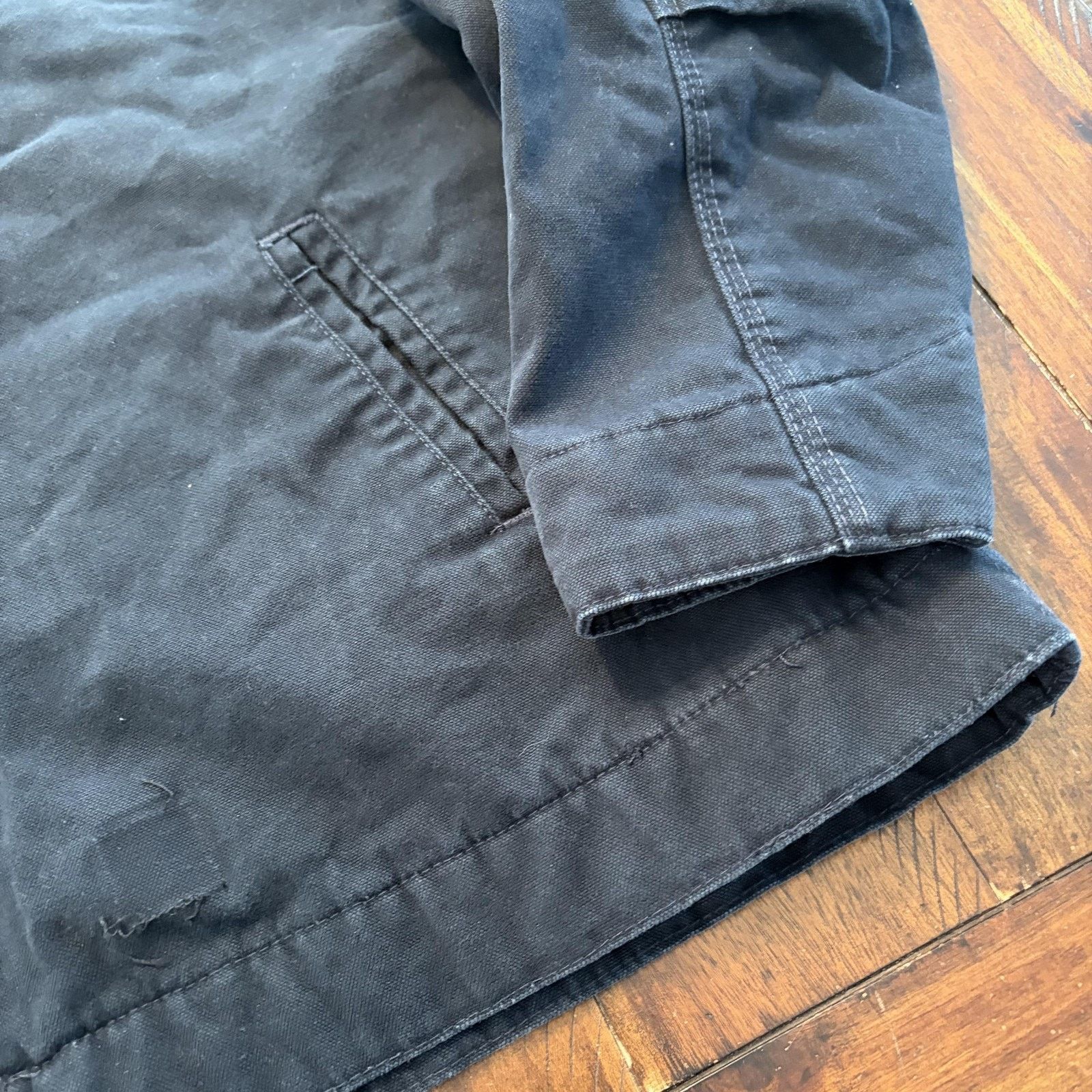 Vintage Berne Bomber Jacket Mens 2XLT Blue Canvas Fleece Lined Size US XXL / EU 58 / 5 - 4 Thumbnail