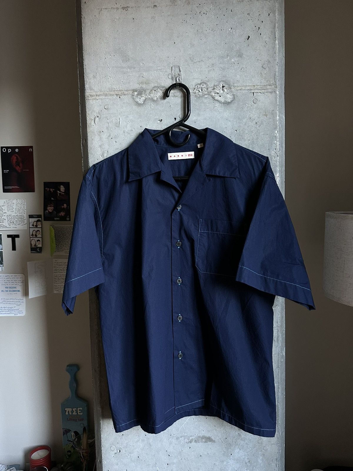 Marni × Uniqlo Marni x Uniqlo Open Collar Shirt (Boxy & Oversized) Size US S / EU 44-46 / 1 - 2 Thumbnail