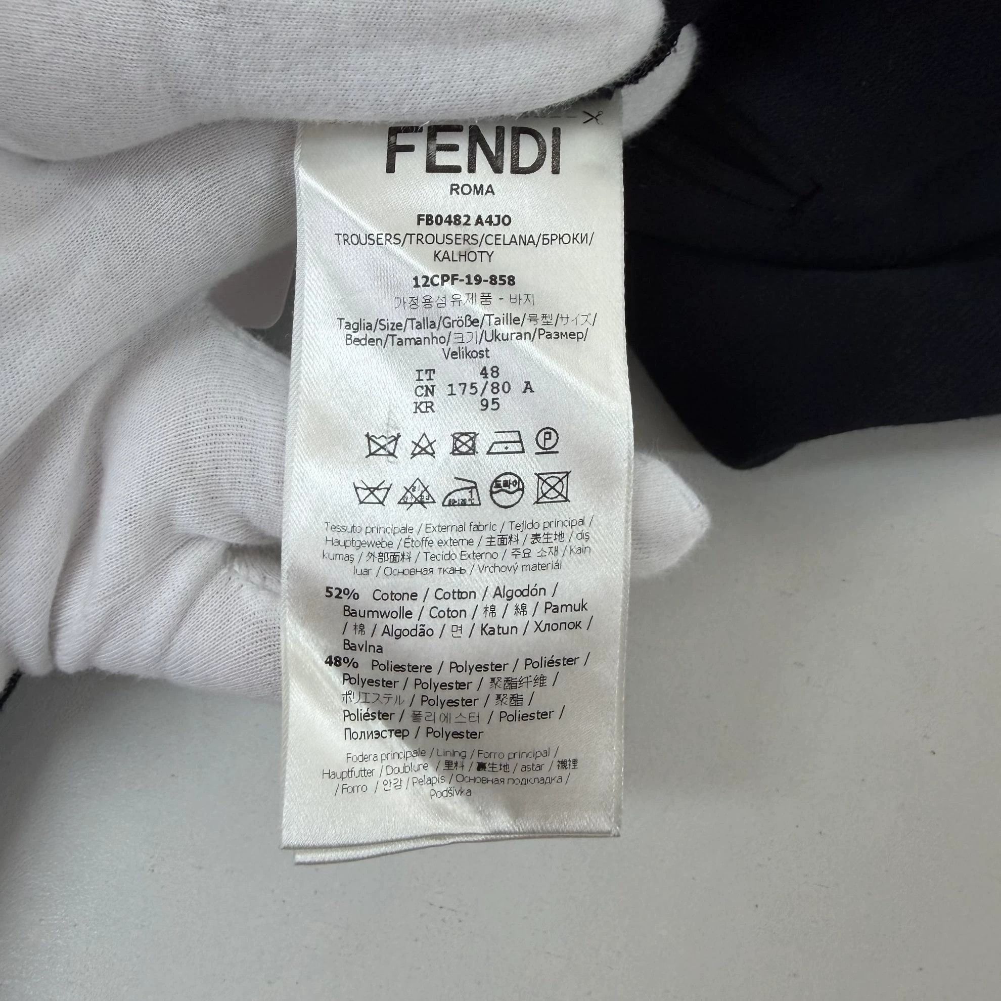 Fendi Fendi Black Casual Pants 48 6754 Size US 32 / EU 48 - 8 Thumbnail