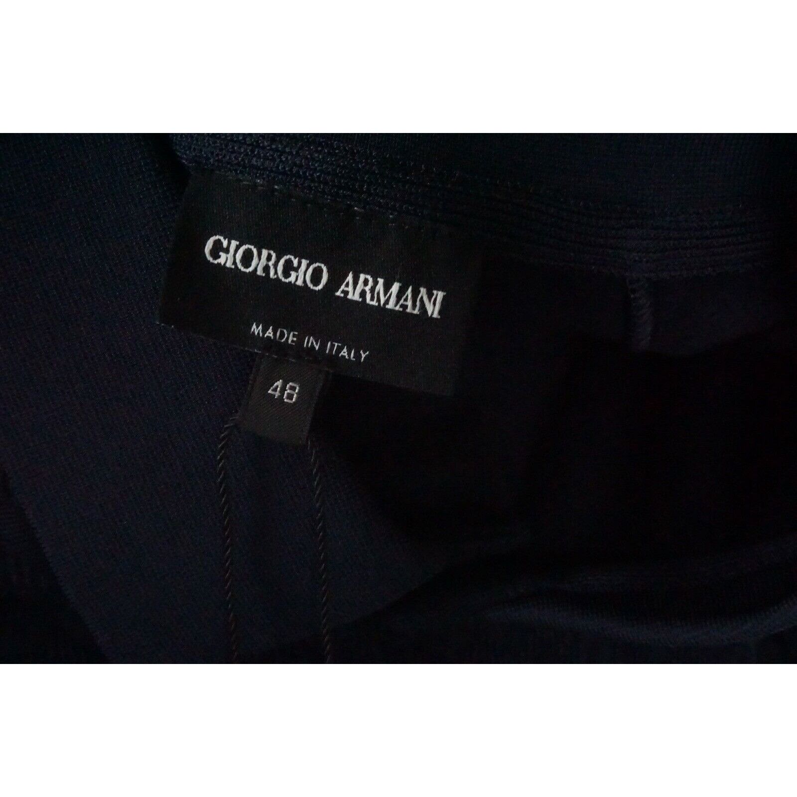 Giorgio Armani Giorgio Armani Black Label Navy Blue Crinkled Chevron Polo Size US M / EU 48-50 / 2 - 4 Thumbnail