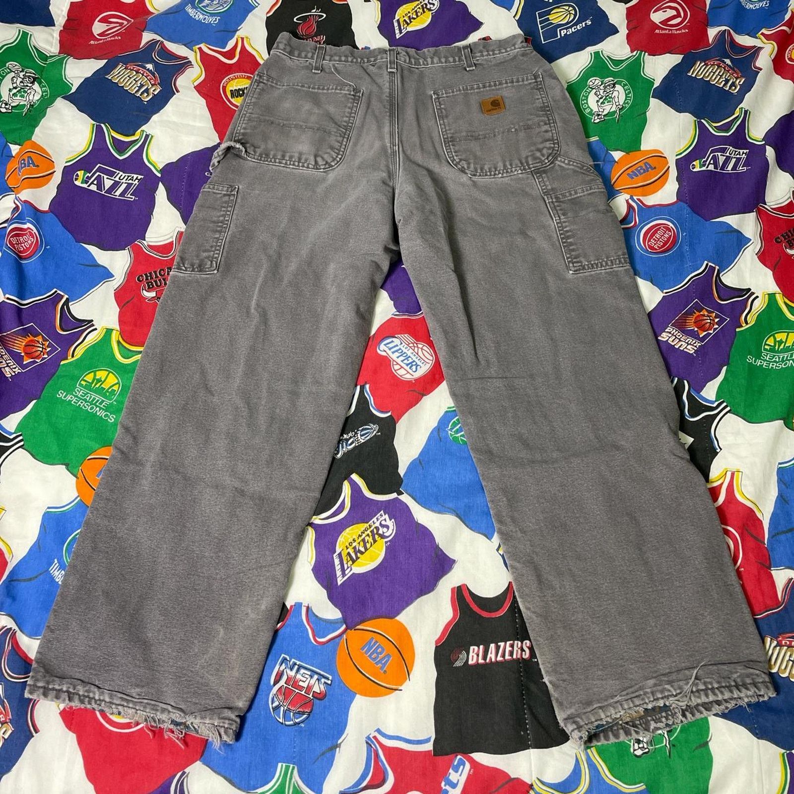 Carhartt Vintage Y2K Quilted Carhartt Grey Carpenter Workwear Pants Size US 34 / EU 50 - 1 Thumbnail