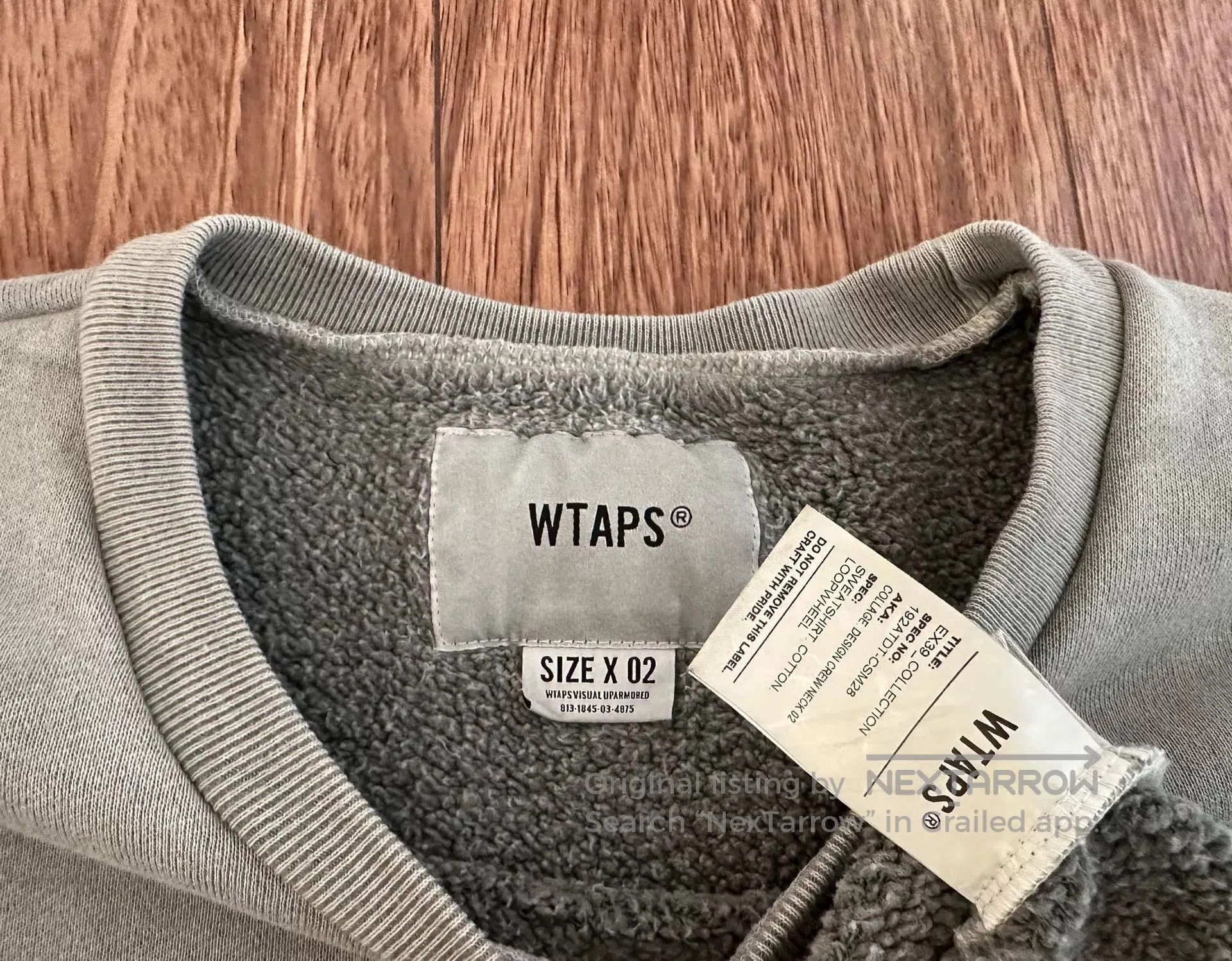 Wtaps WTAPS College Design Crew Neck Loopwheel Sweatshirt. Size US M / EU 48-50 / 2 - 3 Thumbnail