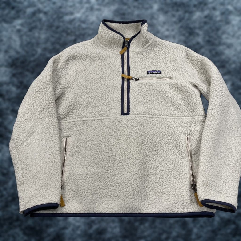 Patagonia Patagonia Jacket Womens M Beige Oatmeal Retro Fleece Pullover Pockets Logo Travel Casual Winter Fall Spring Shirt Womens Size M / US 6-8 / IT 42-44 - 1 Thumbnail