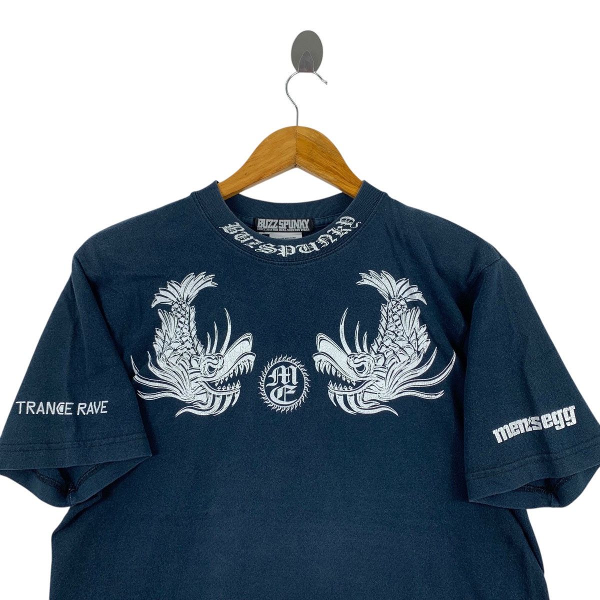 Vintage BUZZ ‎SPUNKY Men's Egg Night Japan Tour 2005 Print Shirt Size US M / EU 48-50 / 2 - 3 Thumbnail