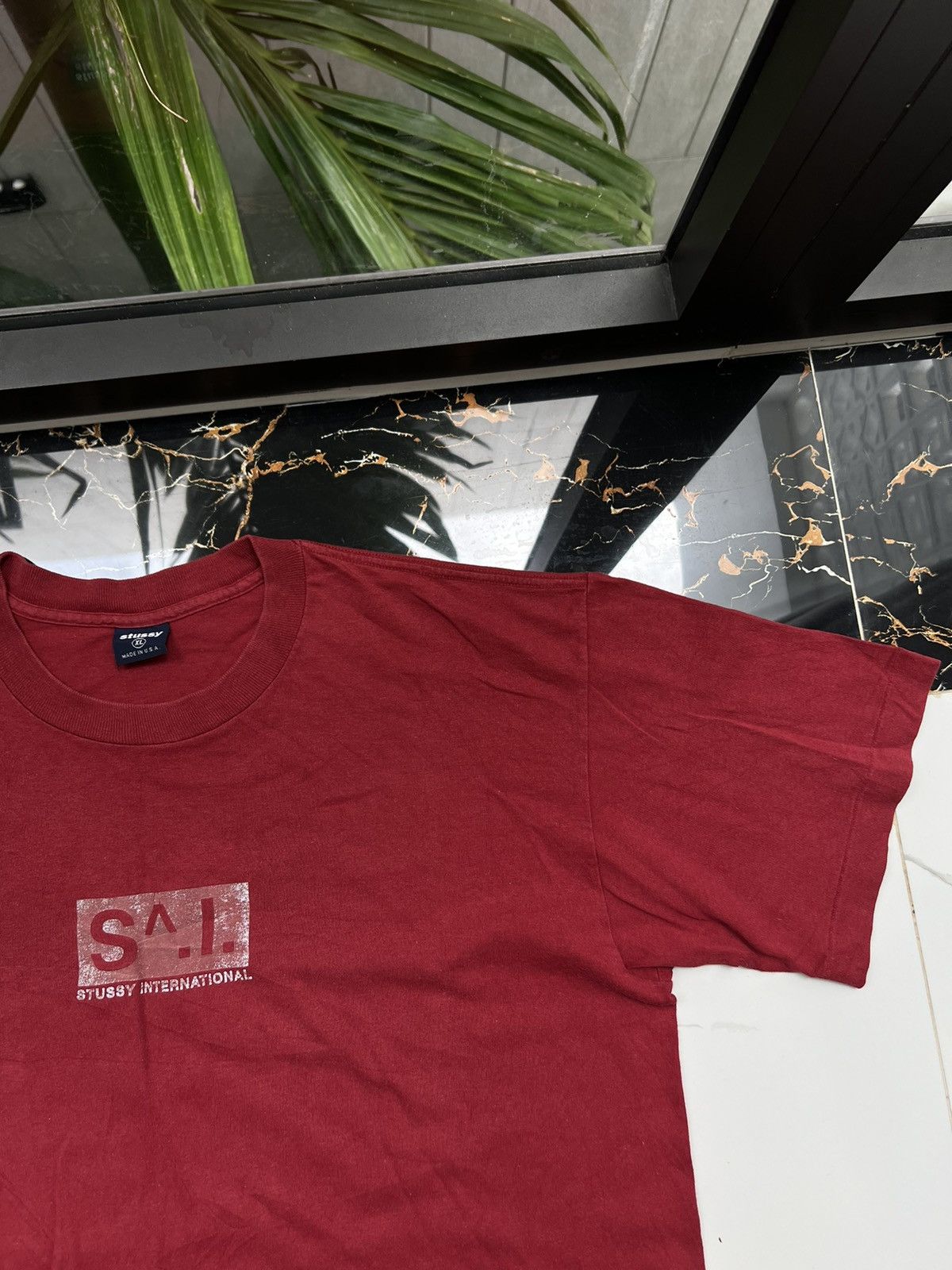 Stussy × Vintage 90’s RARE STUSSY INTERNATIONAL MADE IN USA TEE CENTR LOGO Size US XL / EU 56 / 4 - 2 Thumbnail