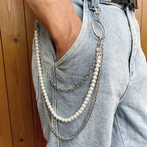 Jewelry Triple Layer Dice Wallet Chain, Pants Chain Size ONE SIZE - 6 Thumbnail