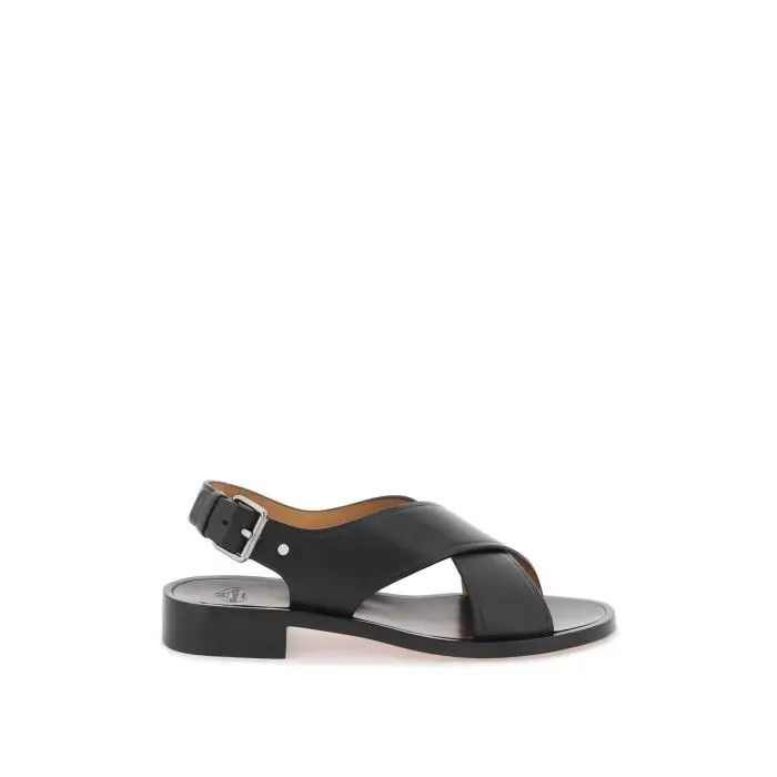 image of Churchs O1S22I1N0424 Rhonda Leather Sandals In Black, Women's (Size 9)