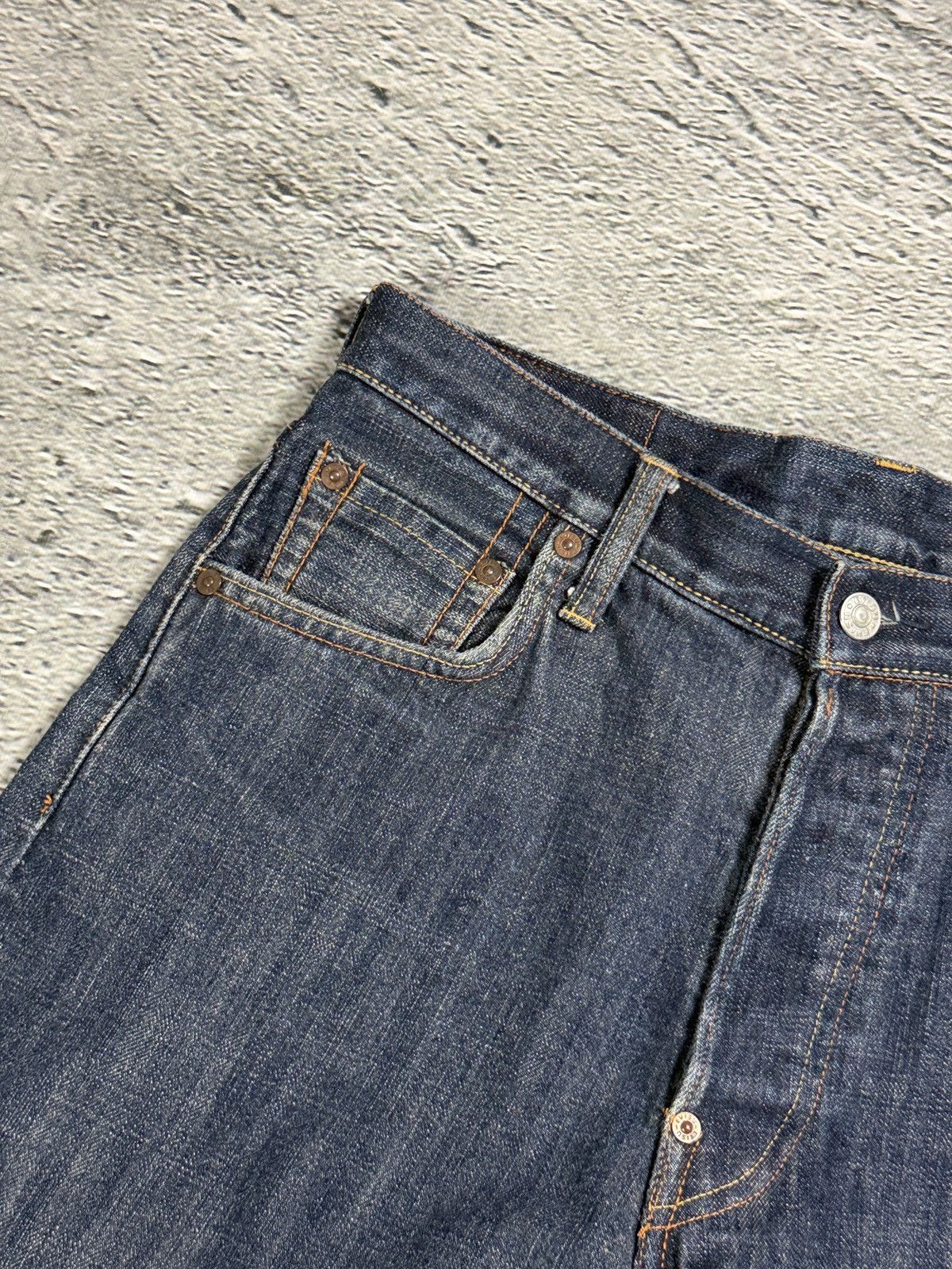 Evisu Evisu jeans white daicock big logo blue selvedge denim Size US 33 - 9 Thumbnail