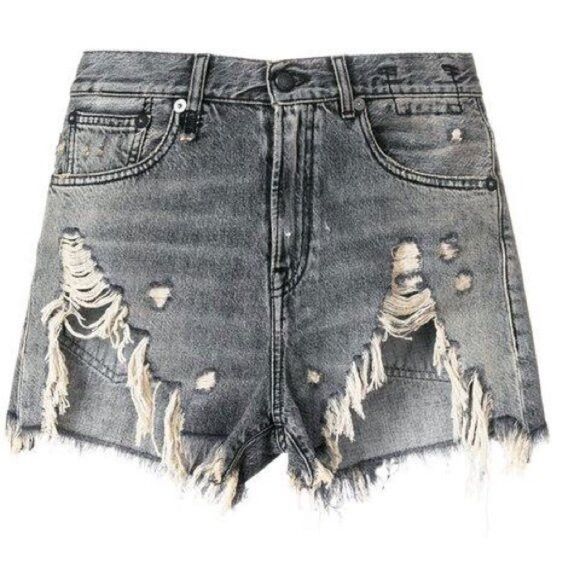 R13 R13 Black Shredded Slouch Short - 30", NWTs 🇮🇹 Size 30" / US 8 / IT 44 - 1 Thumbnail