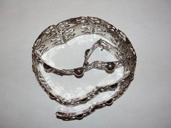 Designer Mexican Handmade Stamped Sterling Silver Belt Size ONE SIZE - 2 Thumbnail