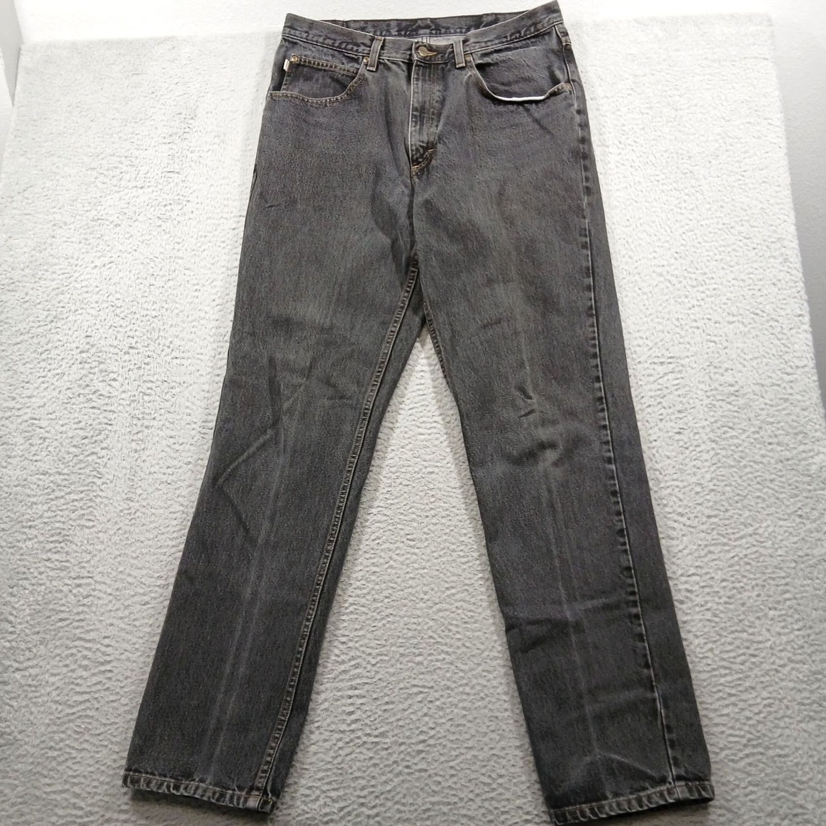 Vintage L.L. Bean Double L Classic Fit Black Faded Denim Jeans 36x36 Size US 36 / EU 52 - 2 Thumbnail