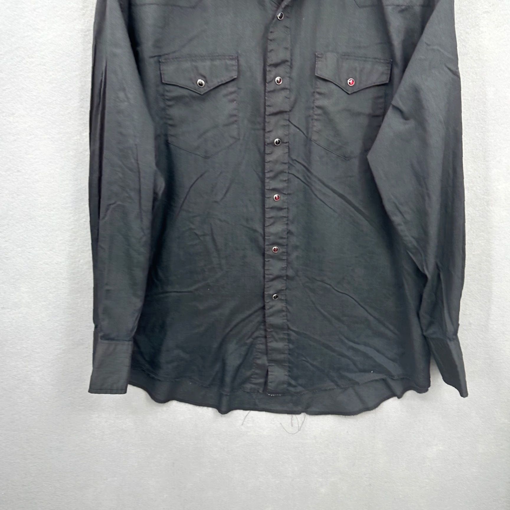 Wrangler VINTAGE Wrangler Shirt Men 18 35 Pearl Snap Long Tails Western Rodeo Cowboy Size US XXL / EU 58 / 5 - 5 Thumbnail