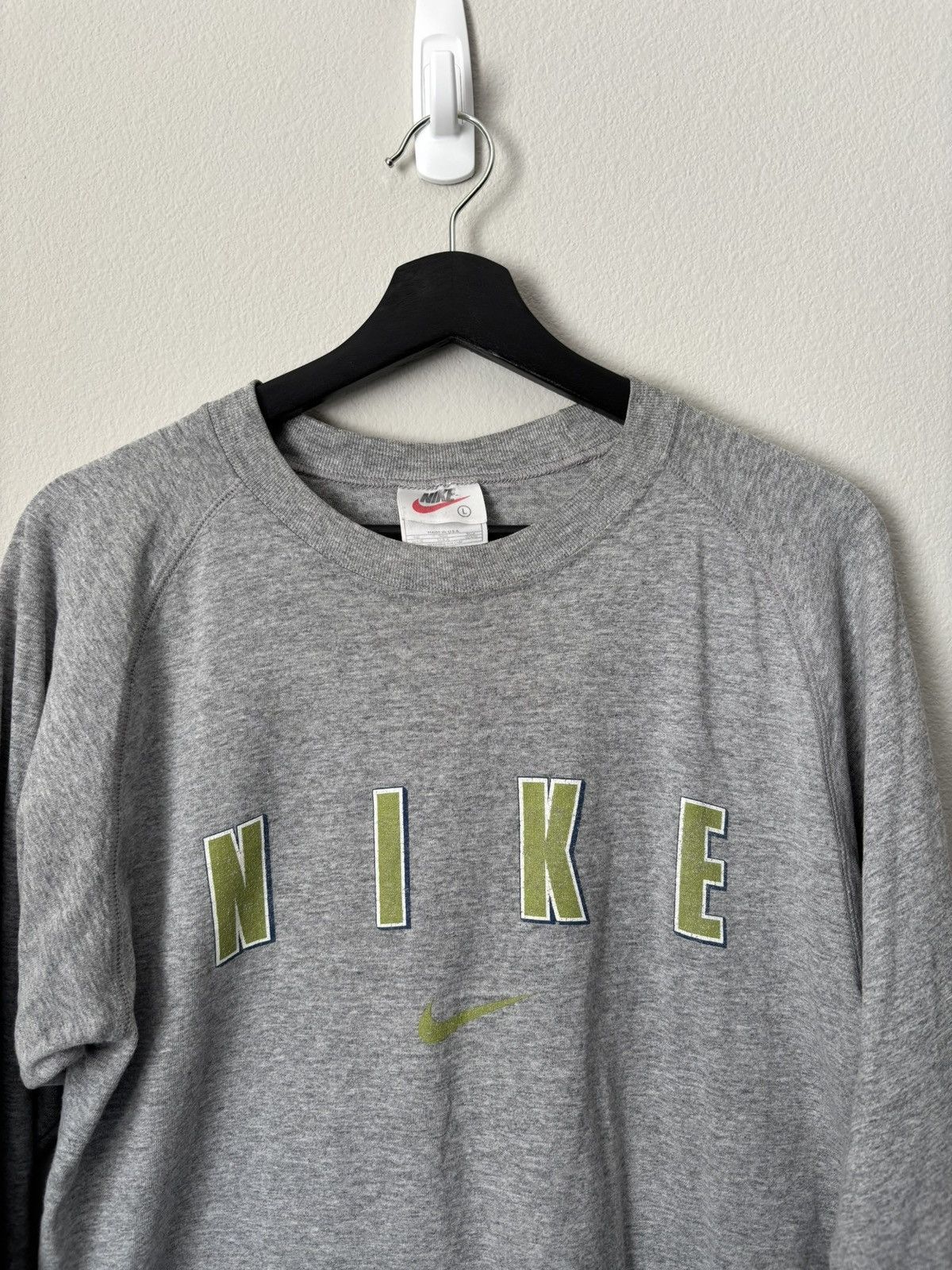 Vintage Nike Center Swoosh Logo Long sleeve Shirt
