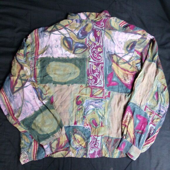 Other Vintage Marsina Abstract Geometric Psychedelic Button Shirt Size L / US 10 / IT 46 - 5 Thumbnail