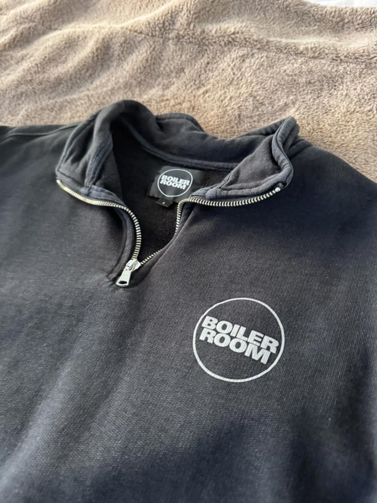 Boiler Room Boiler Room Black Quarter-Zip Pullover Sweatshirt Size US L / EU 52-54 / 3 - 2 Thumbnail