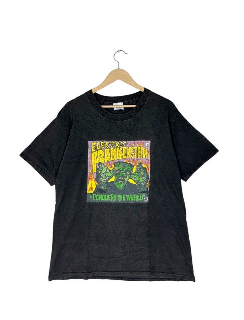 Band Tees × Vintage Vintage 90s Electric Frankenstein Band/Punk Rock/ Size L Size US L / EU 52-54 / 3 - 1 Thumbnail