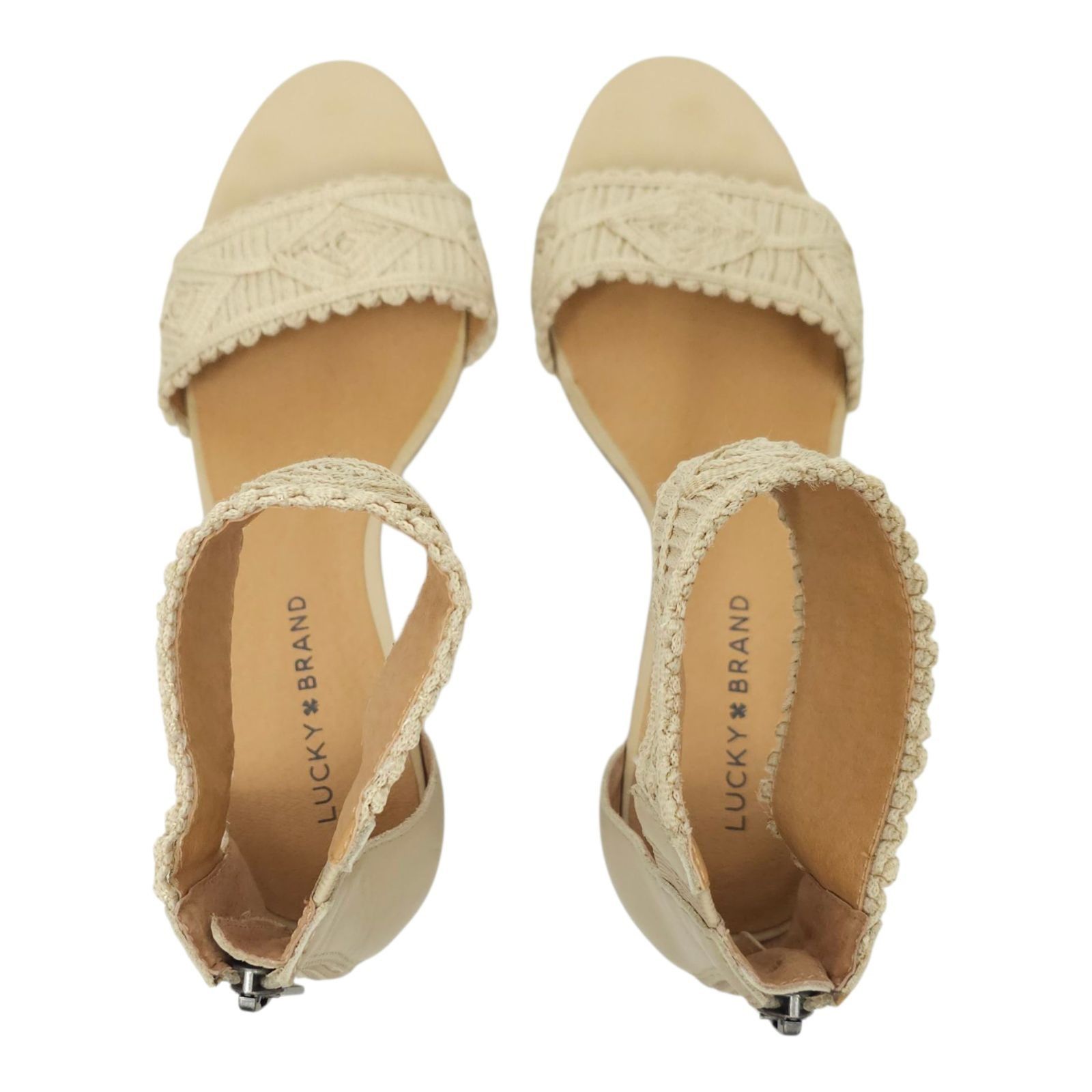 Lucky Brand Lucky Brand Joshelle Wedge Heel Sandal Women 8.5 M Ankle Str Size US 8.5 / IT 38.5 - 9 Thumbnail