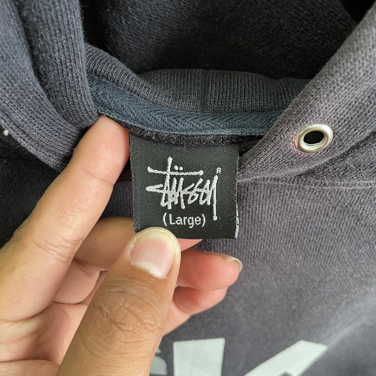Stussy × Vintage Vintage Stussy Tribe Reality Asymmetry Hoodie Size US L / EU 52-54 / 3 - 5 Thumbnail