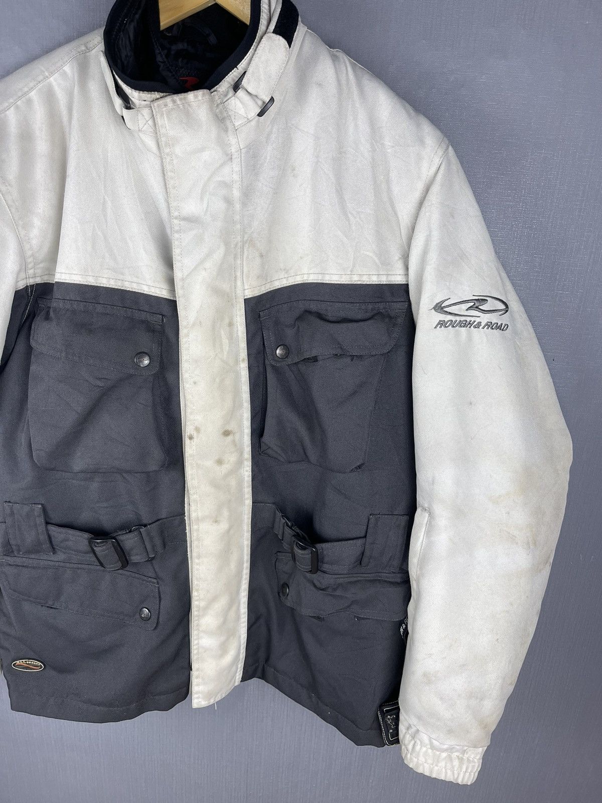Vintage ROUGHT & ROAD Japanese Brand Racing Biker Jacket