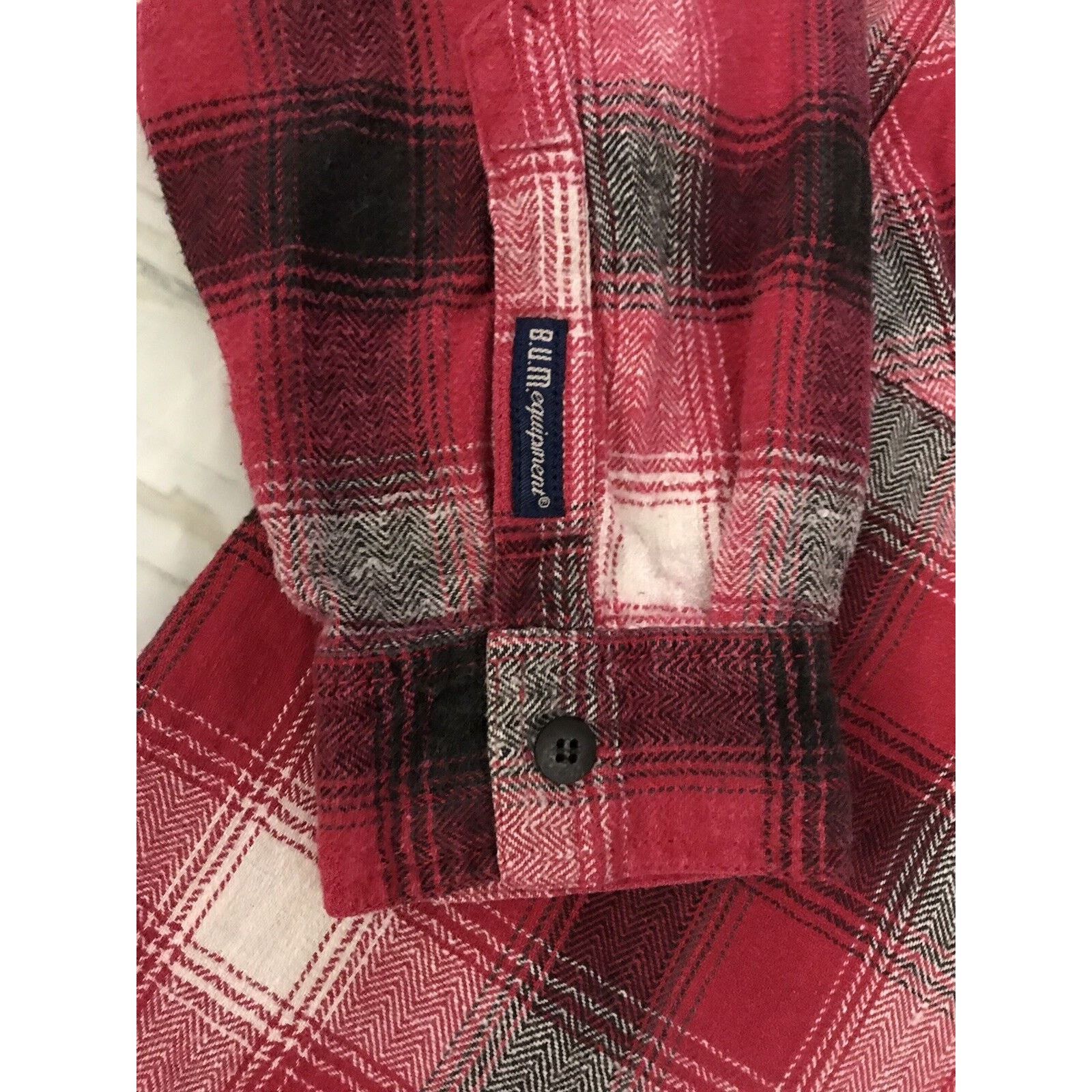 Other B.u.m. Equipment Flannel Plaid Button Up Red Cotton Vintage Size L / US 10 / IT 46 - 7 Thumbnail
