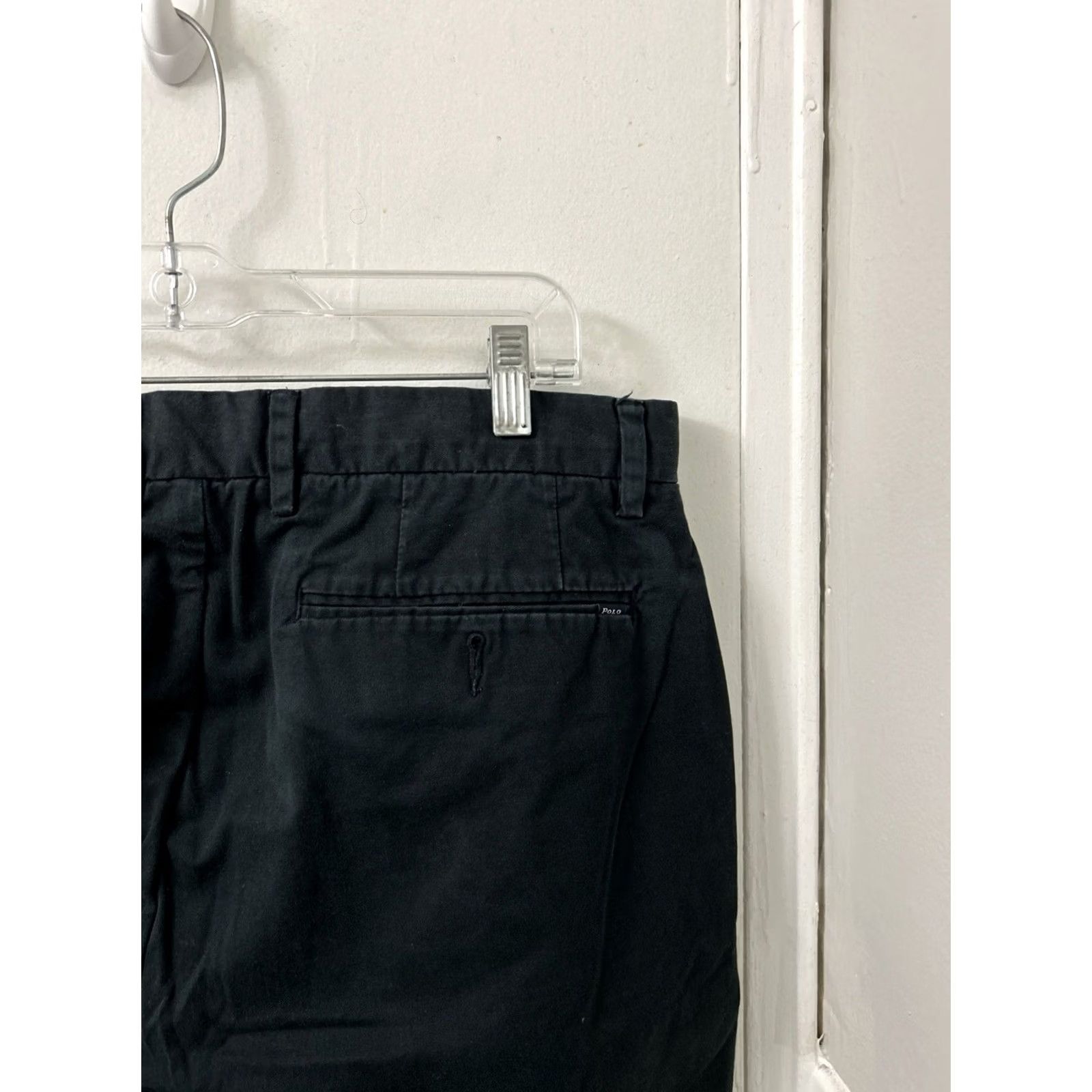 Polo Ralph Lauren VINTAGE? No — Polo Ralph Lauren Chino Pants Mens 35x30 Black YKK Stretch Classic Fit Trousers Size US S / EU 44-46 / 1 - 5 Thumbnail