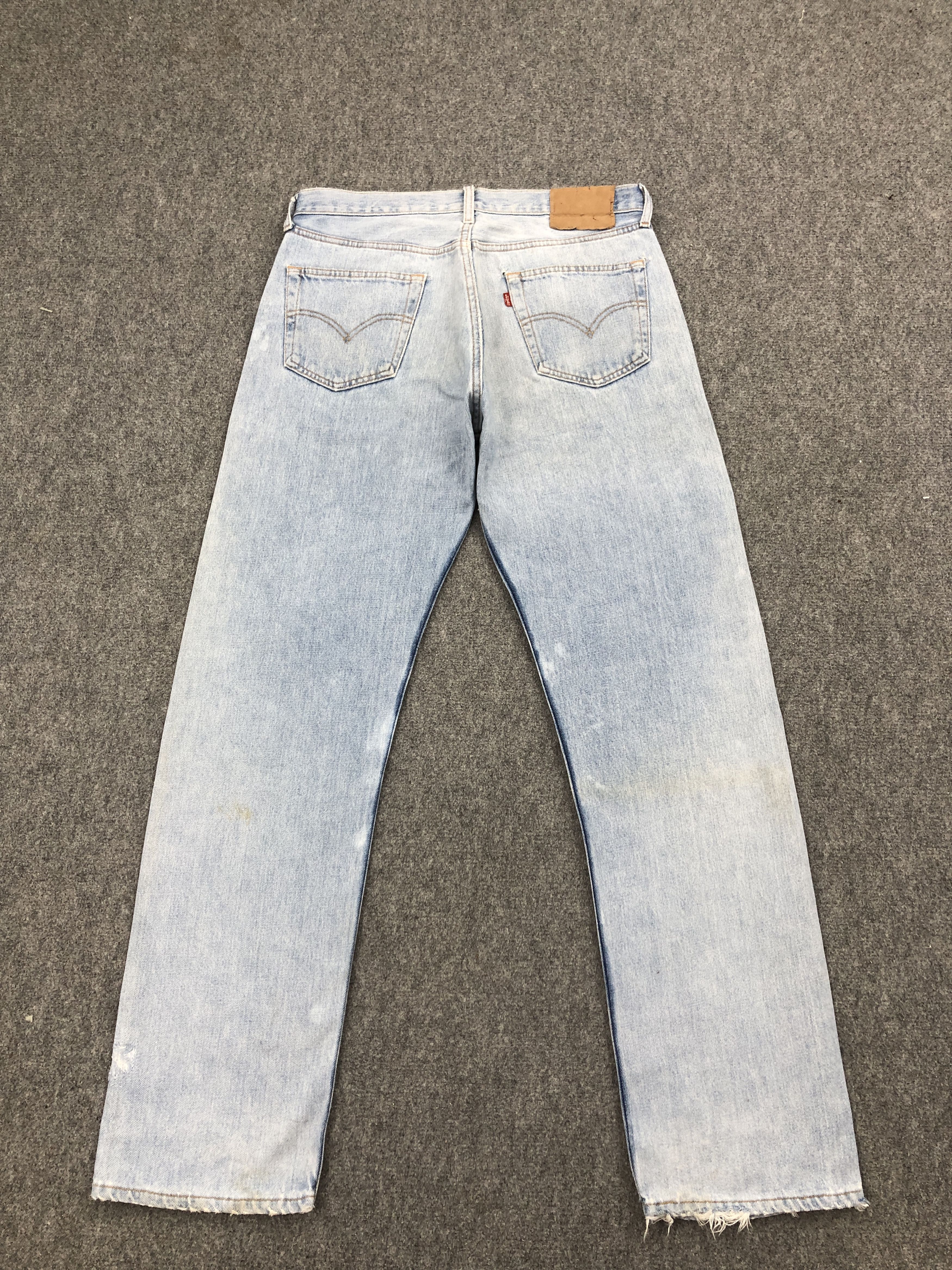 Levi's × Vintage Vintage 90s Levis 501 Splatter Paint Light Wash Jeans Size US 32 / EU 48 - 3 Thumbnail