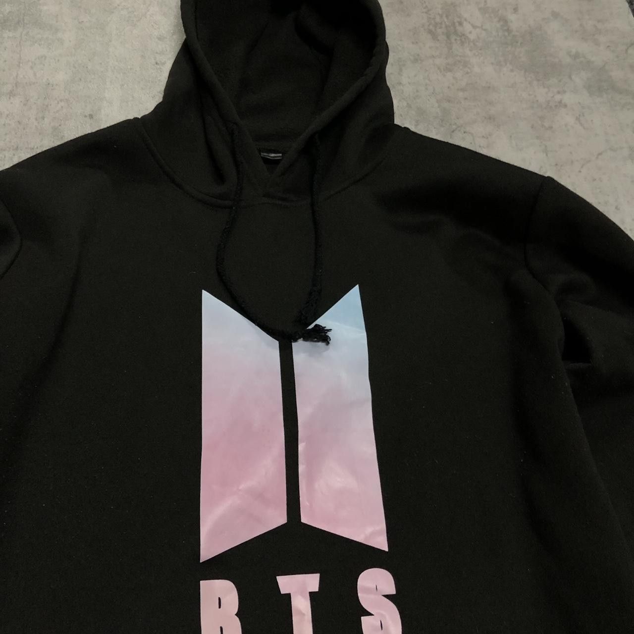 Other Black BTS hoodie with pink and blue hues #kpop Size US XL / EU 56 / 4 - 2 Thumbnail