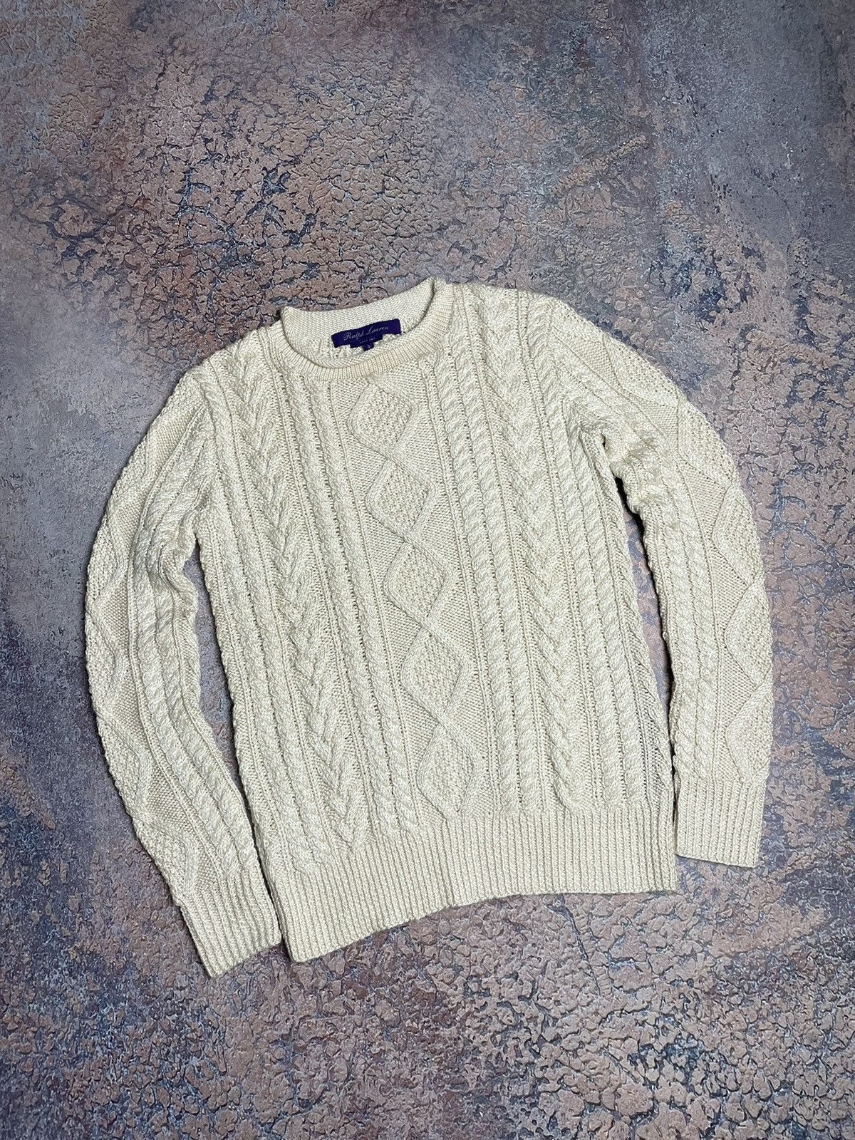 image of Polo Ralph Lauren x Ralph Lauren Purple Label Ralph Laurent Purple Label Knit Sweater Hand Knit Lux