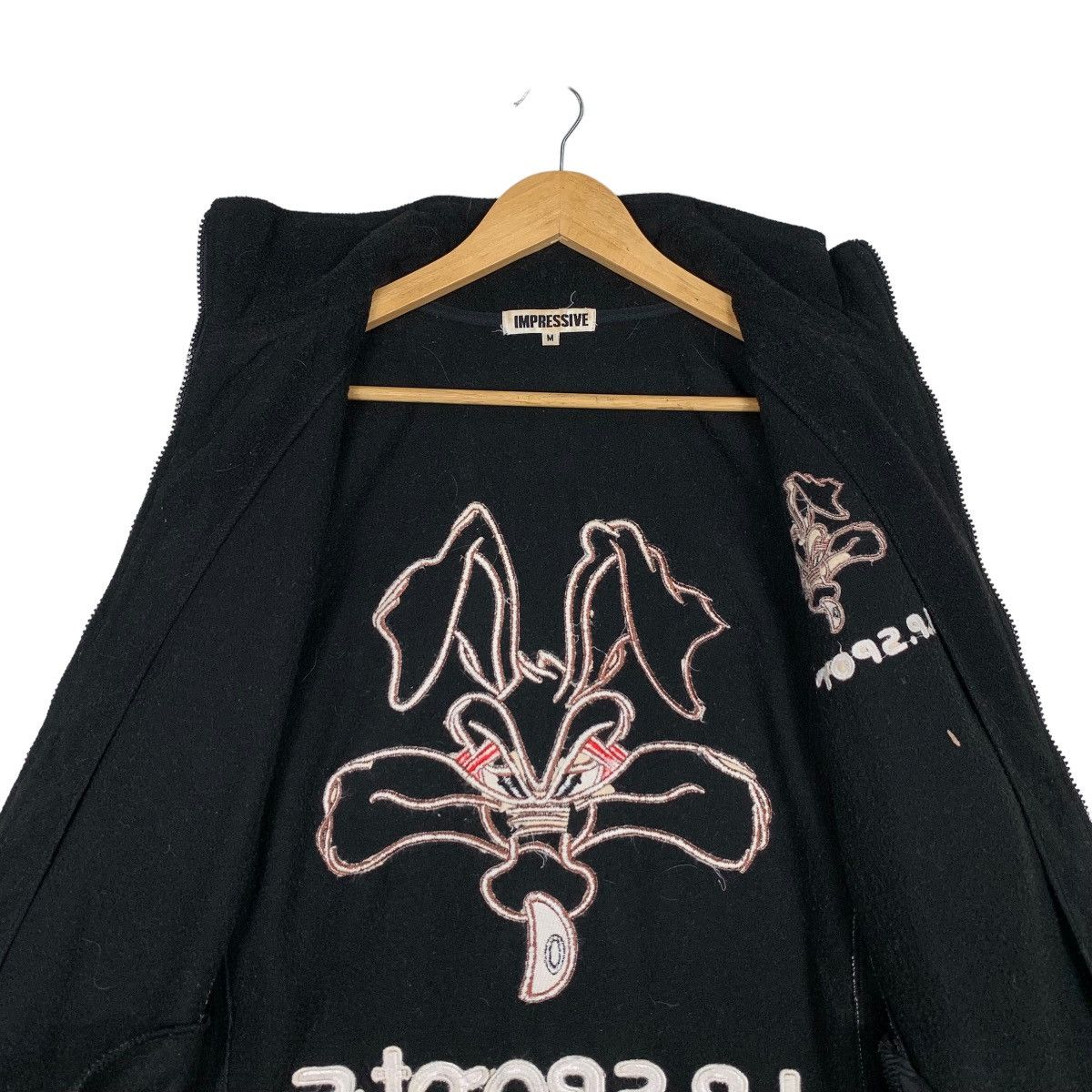 Japanese Brand IMPRESSIVE IP Sports Bunny Face Fleece Jacket #1078-C49 Size US M / EU 48-50 / 2 - 13 Thumbnail