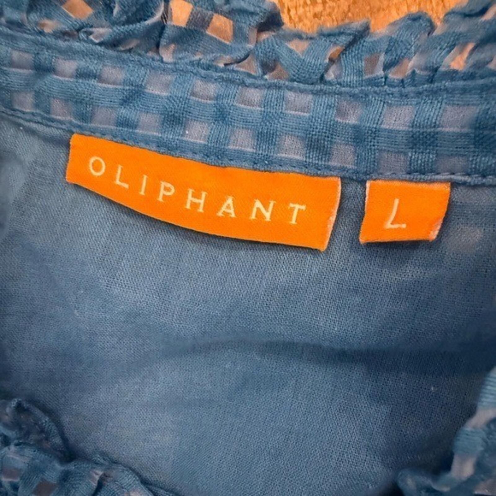 Oliphant Tuckernuck Oliphant Delray Blue Mini Dress Textured Ruffle L Size L / US 10 / IT 46 - 8 Thumbnail