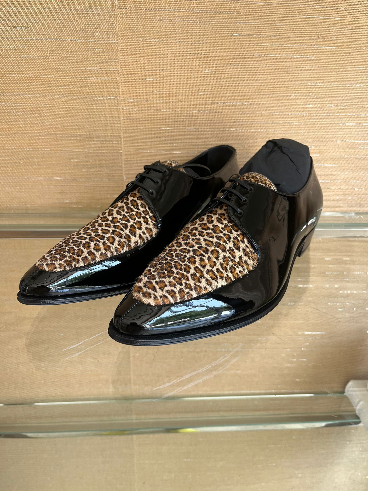 Celine Patent Leather Derby With Apron 30 in Black / Brown Size US 11 / EU 44 - 1 Thumbnail
