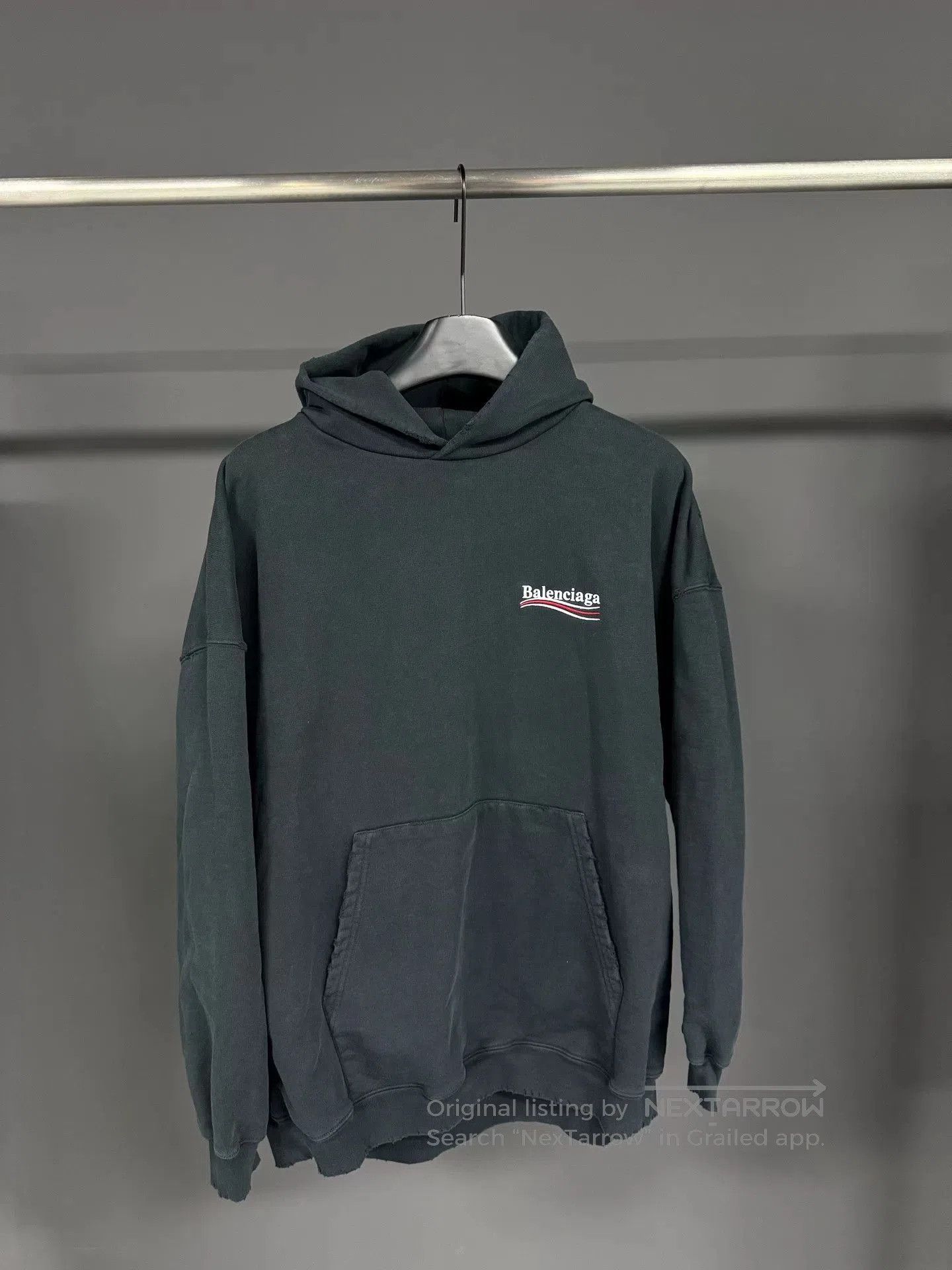 Balenciaga Balenciaga Coke Wave Embroidery Distressed Hoodie. Size US S / EU 44-46 / 1 - 1 Thumbnail