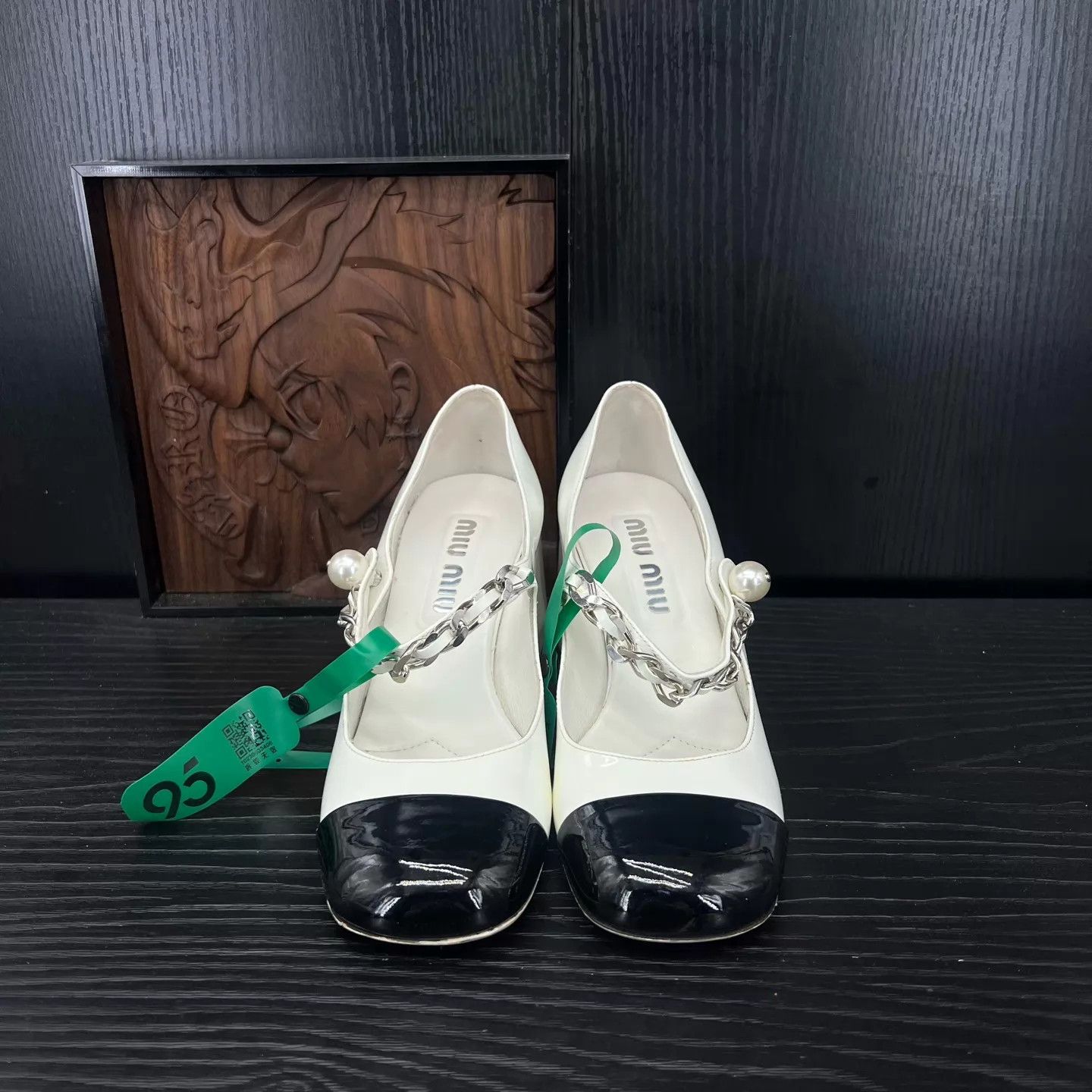 Miu Miu MIU MIU Black & White Mary Jane Shoes Worn 2x 36 With Box Size US 5.5 / IT 35.5 - 5 Thumbnail