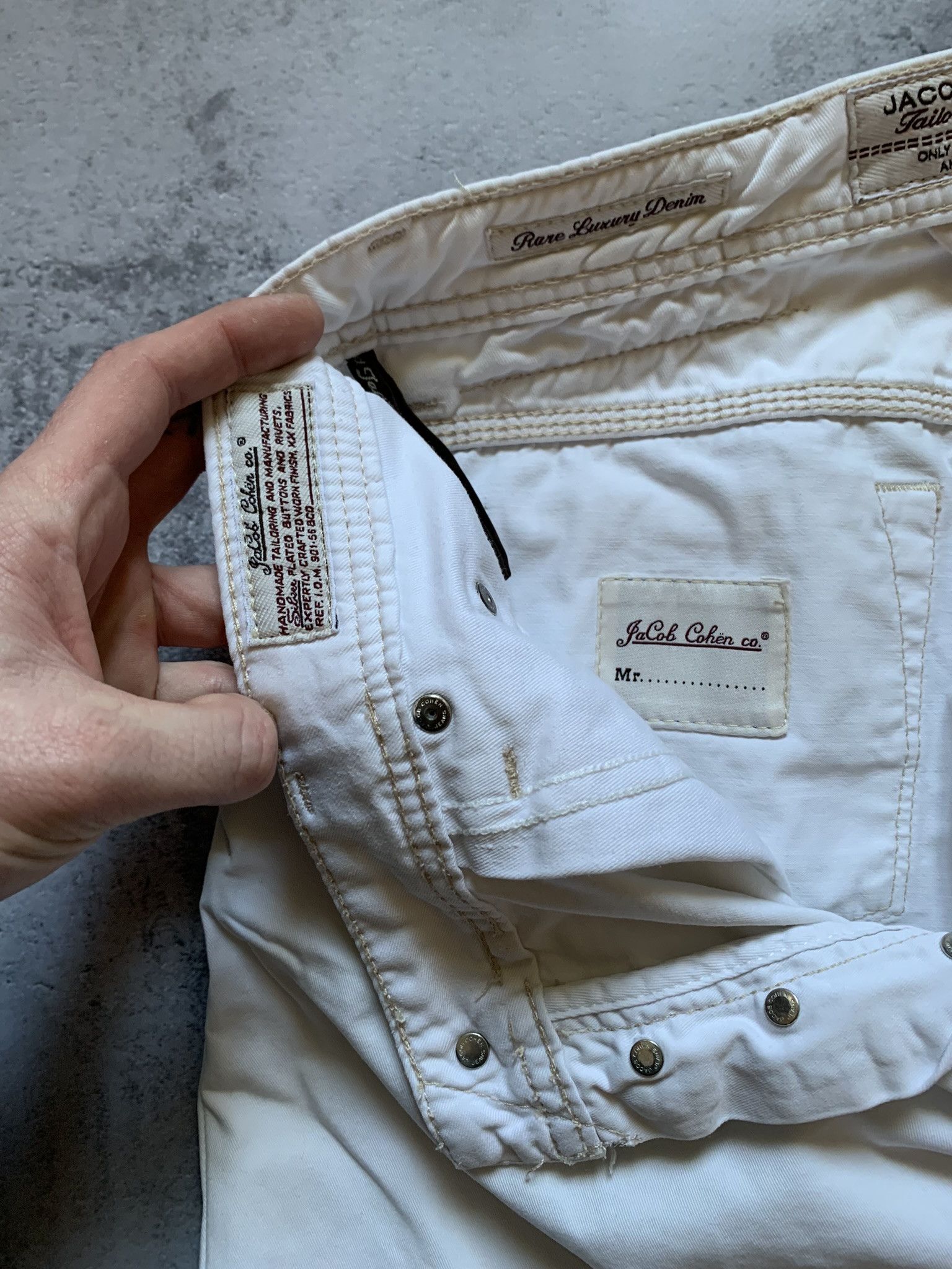 Jacob Cohen Jacob Cohen Pants Men's 35 White Cotton Jeans J688-LOVE Size US 35 - 11 Thumbnail
