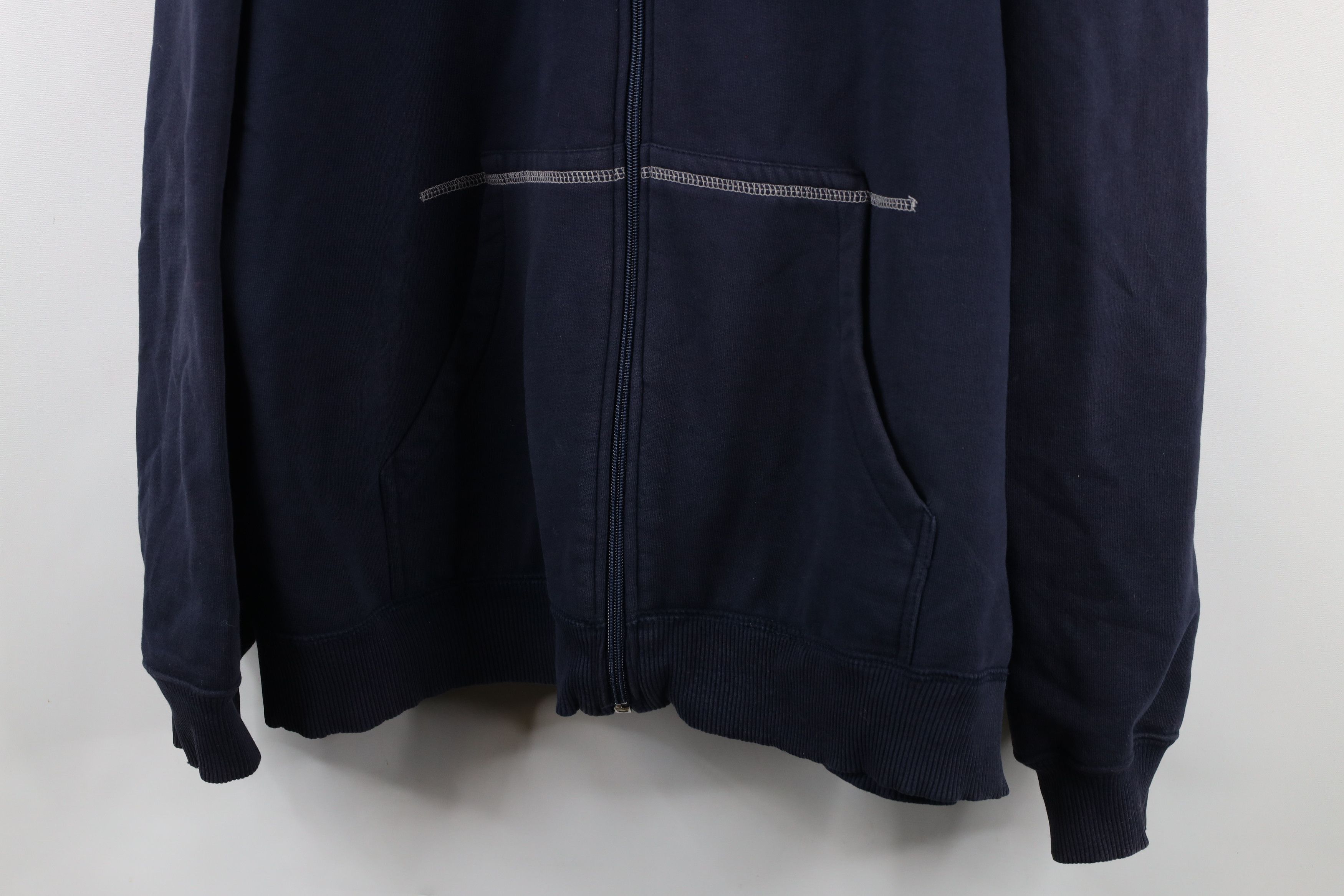 Tommy Hilfiger × Vintage Vintage Y2K Tommy Hilfiger Heavyweight Full Zip Hoodie Blue Size US XXL / EU 58 / 5 - 3 Thumbnail