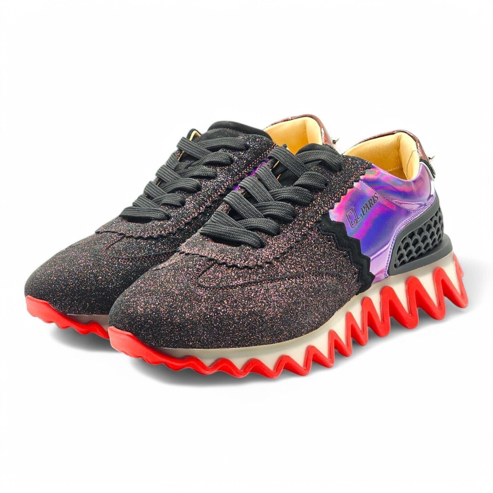 Christian Louboutin Loubishark Glitter Iridescent Sneakers - EU 42.5 / US 9.5 Size US 9.5 / EU 42-43 - 1 Thumbnail