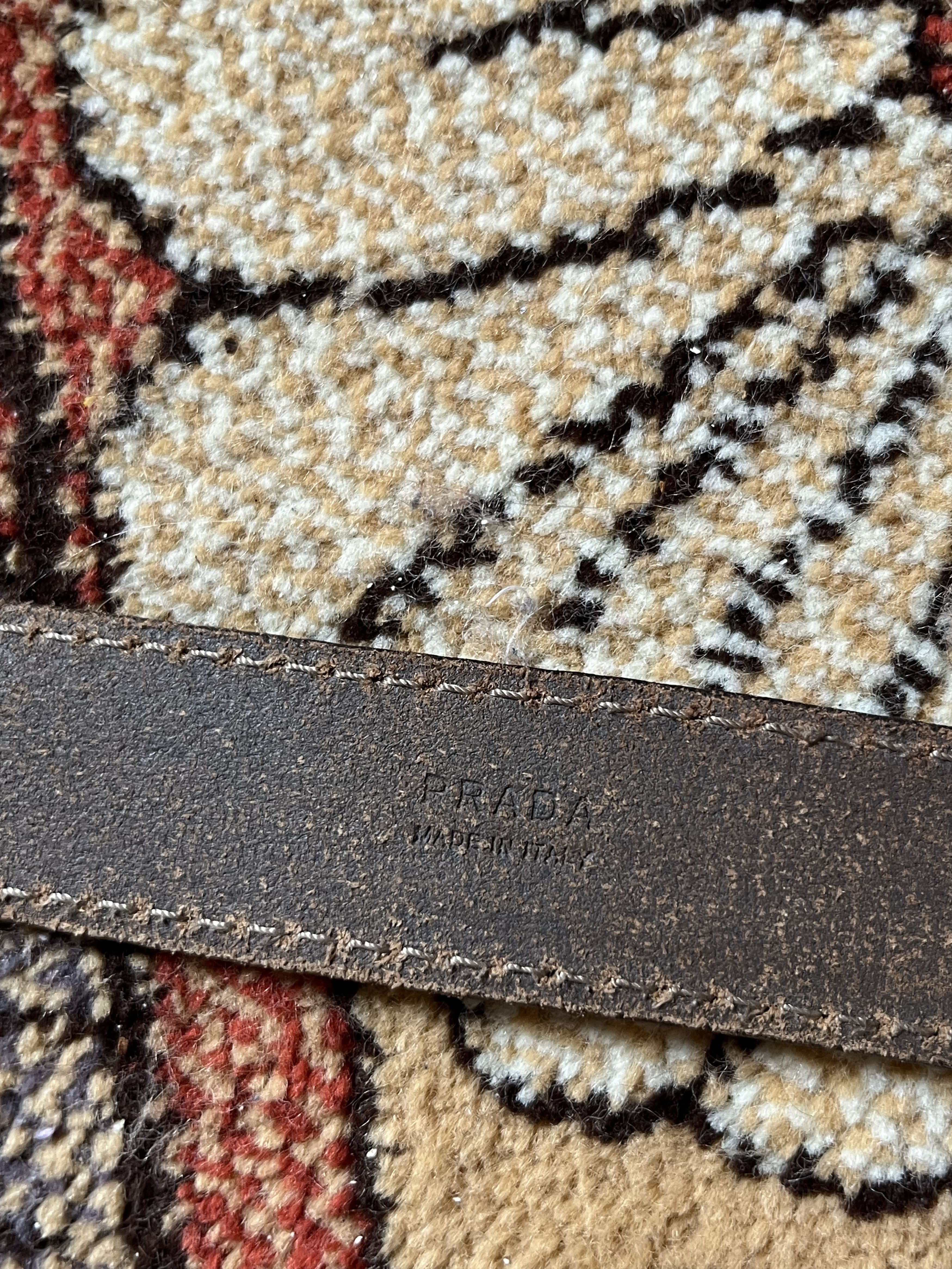 Designer × Prada Vintage Prada Real Leather Brown Belt Logo Size 40 - 4 Thumbnail