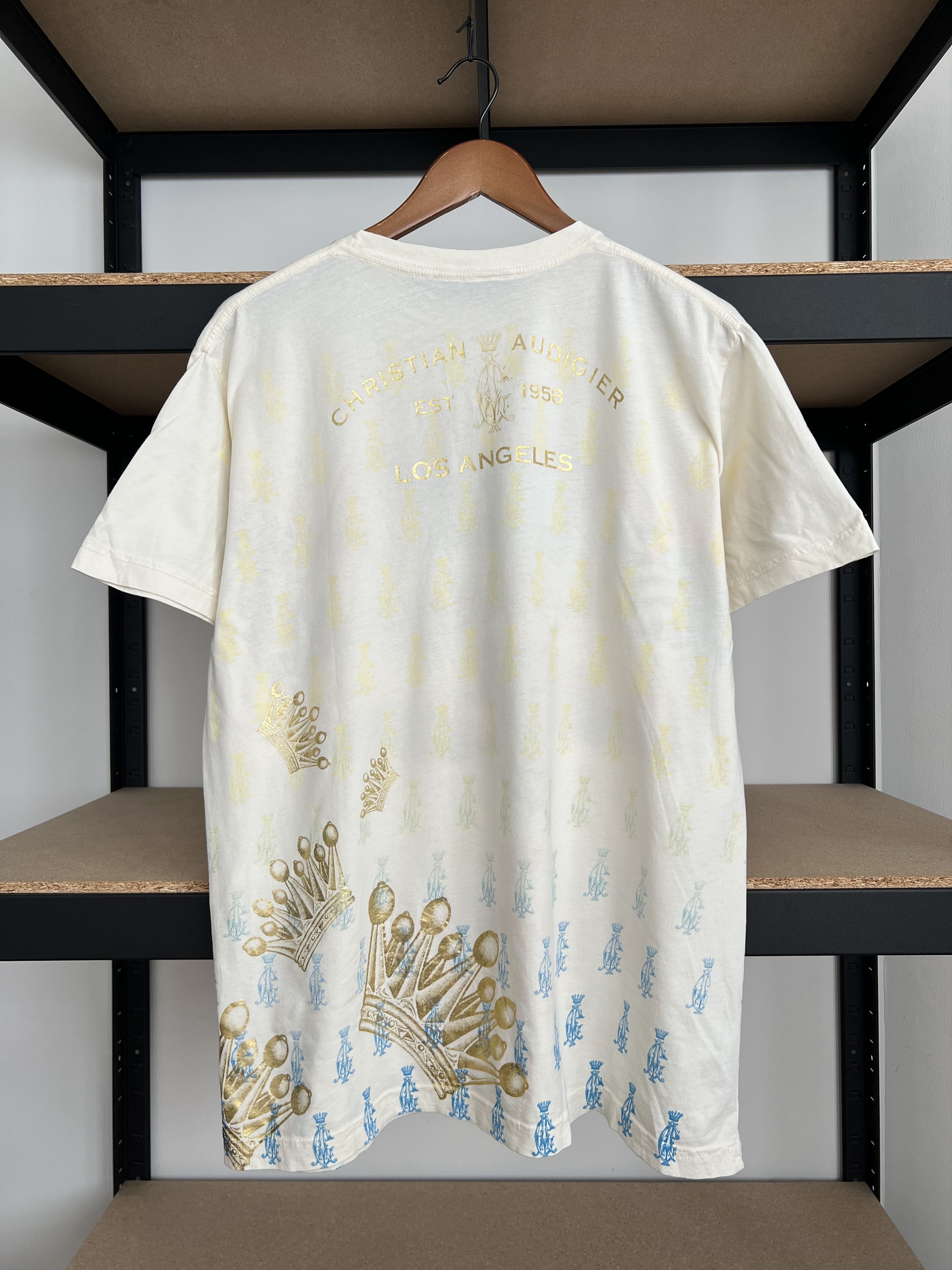Christian Audigier Christian Audigier Ed Hardy Skull Hands Tattoo Y2k White Tee Size US L / EU 52-54 / 3 - 2 Thumbnail