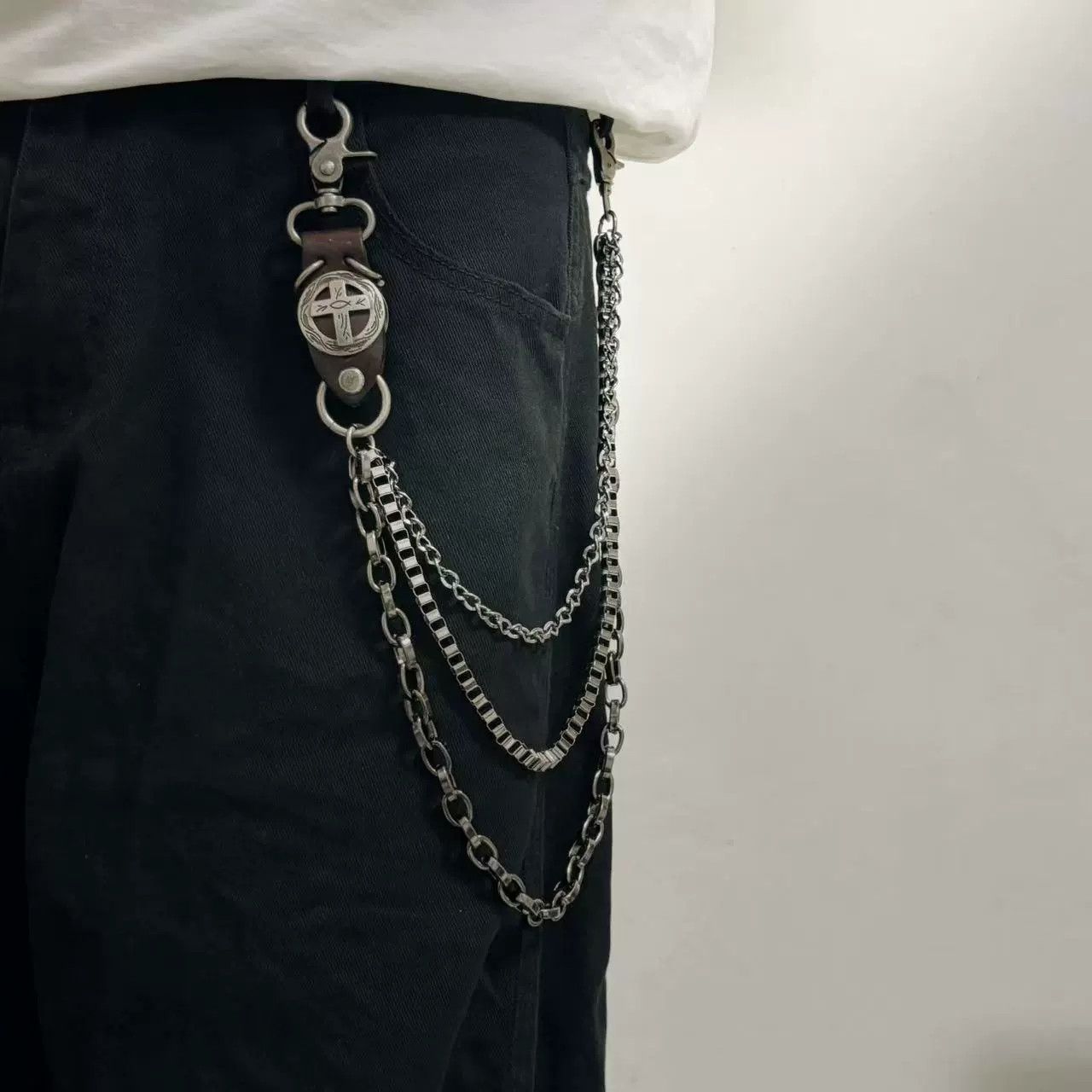 Vintage Retro hip-hop punk style jeans waist chain Size ONE SIZE - 3 Thumbnail