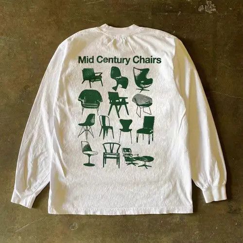 Japanese Brand × Vintage White casual retro medieval chair print long sleeve tee Size US L / EU 52-54 / 3 - 3 Thumbnail